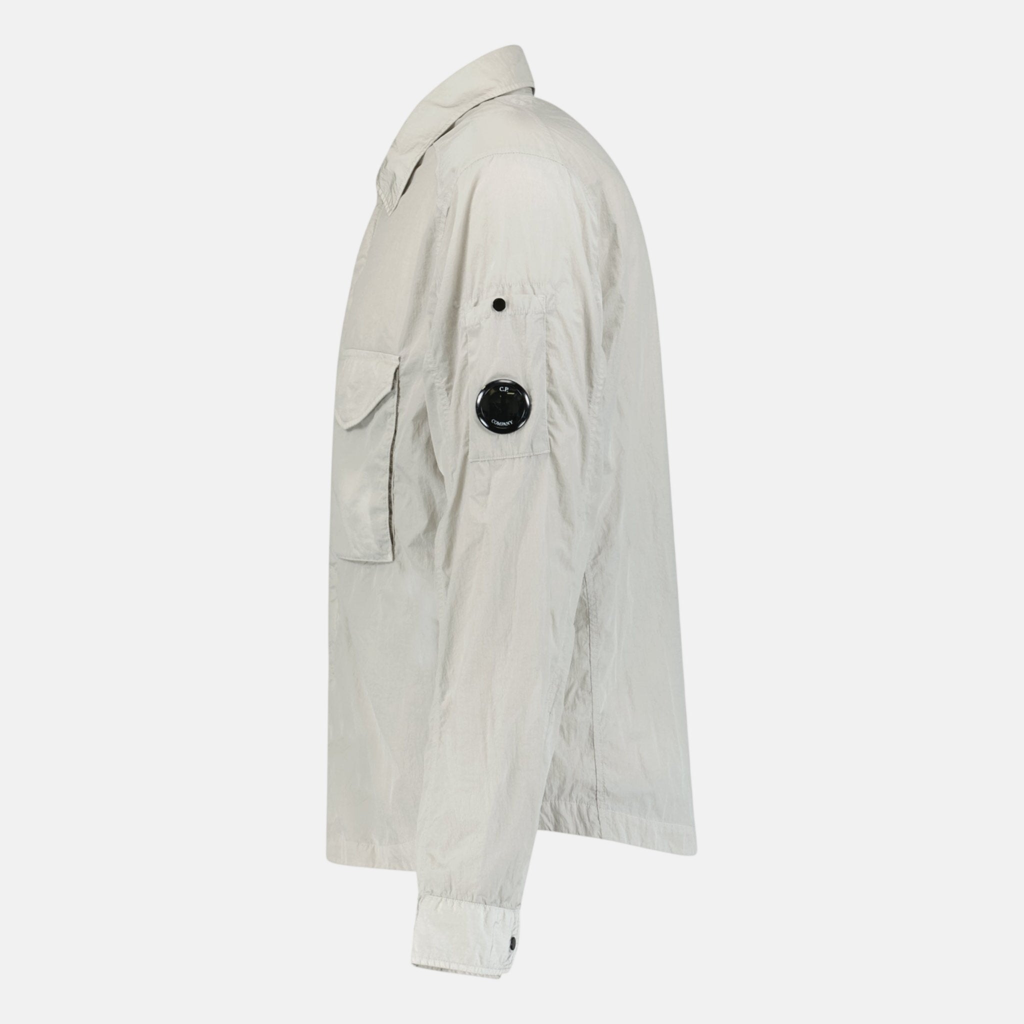 CP Company Lens Chrome Zip - Up Jacket Light Grey – A56 | Studio DOS by Designer Outlet Sales