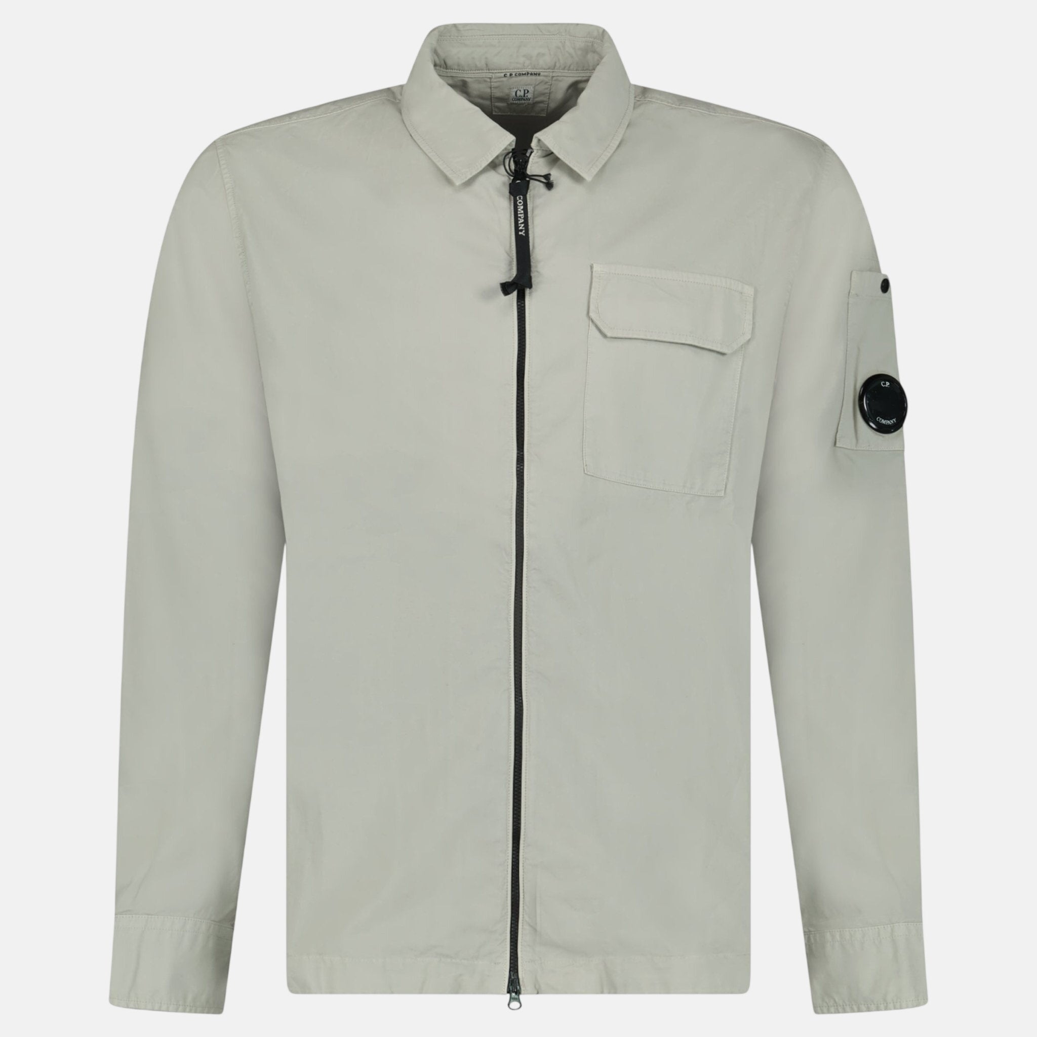 CP Company Lens Zip - Up Overshirt London Fog – G38 | Studio DOS by Designer Outlet Sales