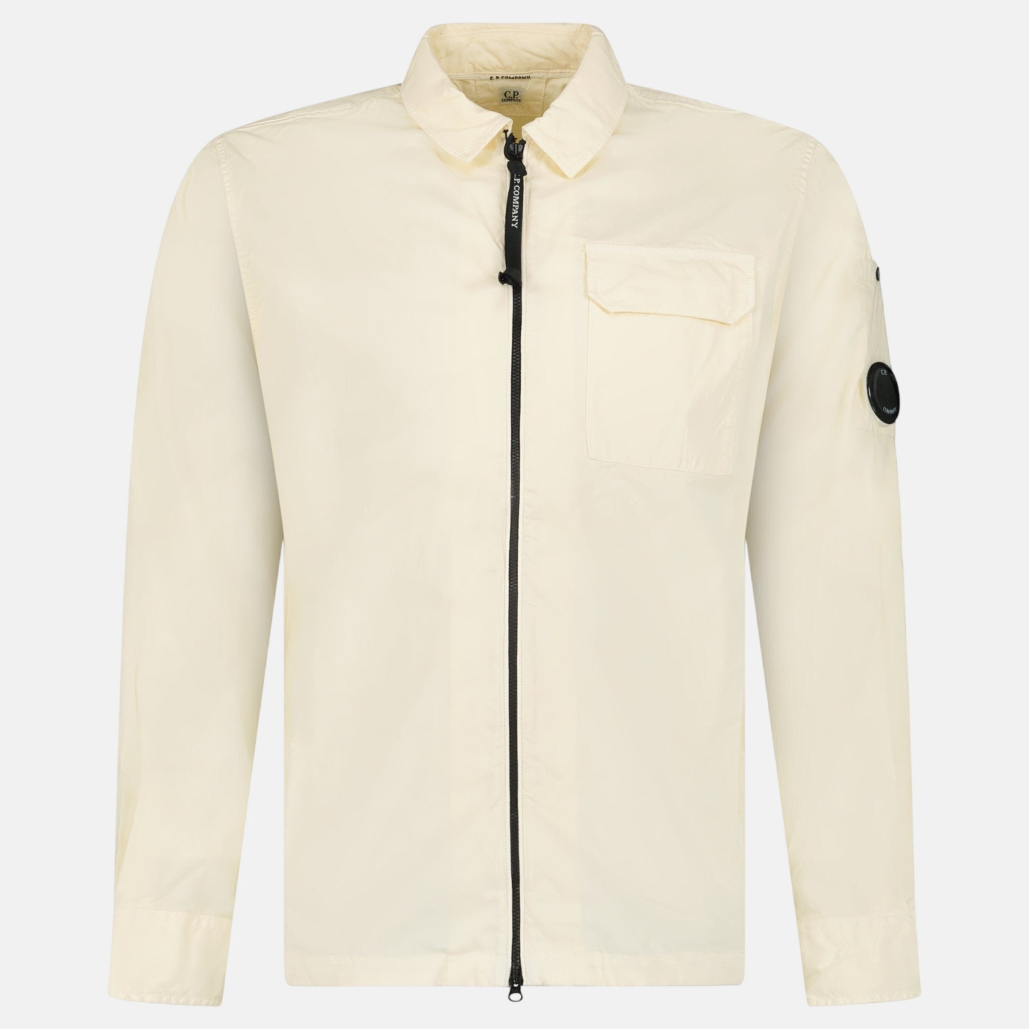 CP Company Lens Zip - Up Overshirt Pistachio Shell – G31 | Studio DOS by Designer Outlet Sales