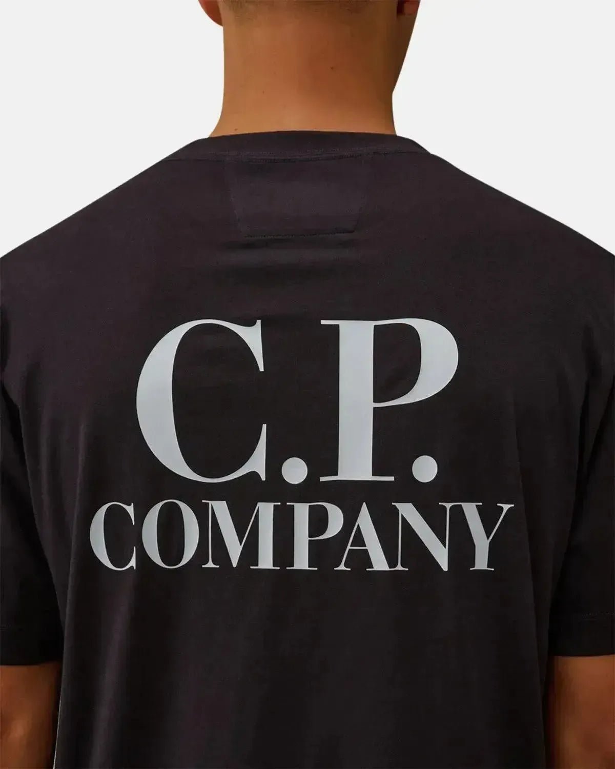 CP COMPANY MENS 30/1 JERSEY BACK LOGO T - SHIRT TOTAL ECLIPSE – CP-COMPANY-19CMTS103A-005100W-888-S | Studio DOS by Designer Outlet Sales