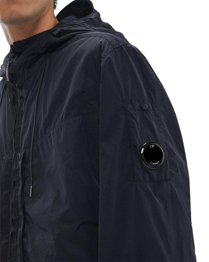 CP COMPANY MENS CHROME-R HOODED OVERSHIRT TOTAL ECLIPSE-Designer Outlet Sales