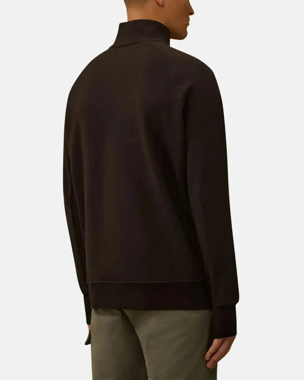CP COMPANY MENS DIAGONAL RAISED FLEECE 1/4 ZIP SWEATSHIRT BLACK – CP-COMPANY-19CMSS153A-005086W-999-M | Studio DOS by Designer Outlet Sales