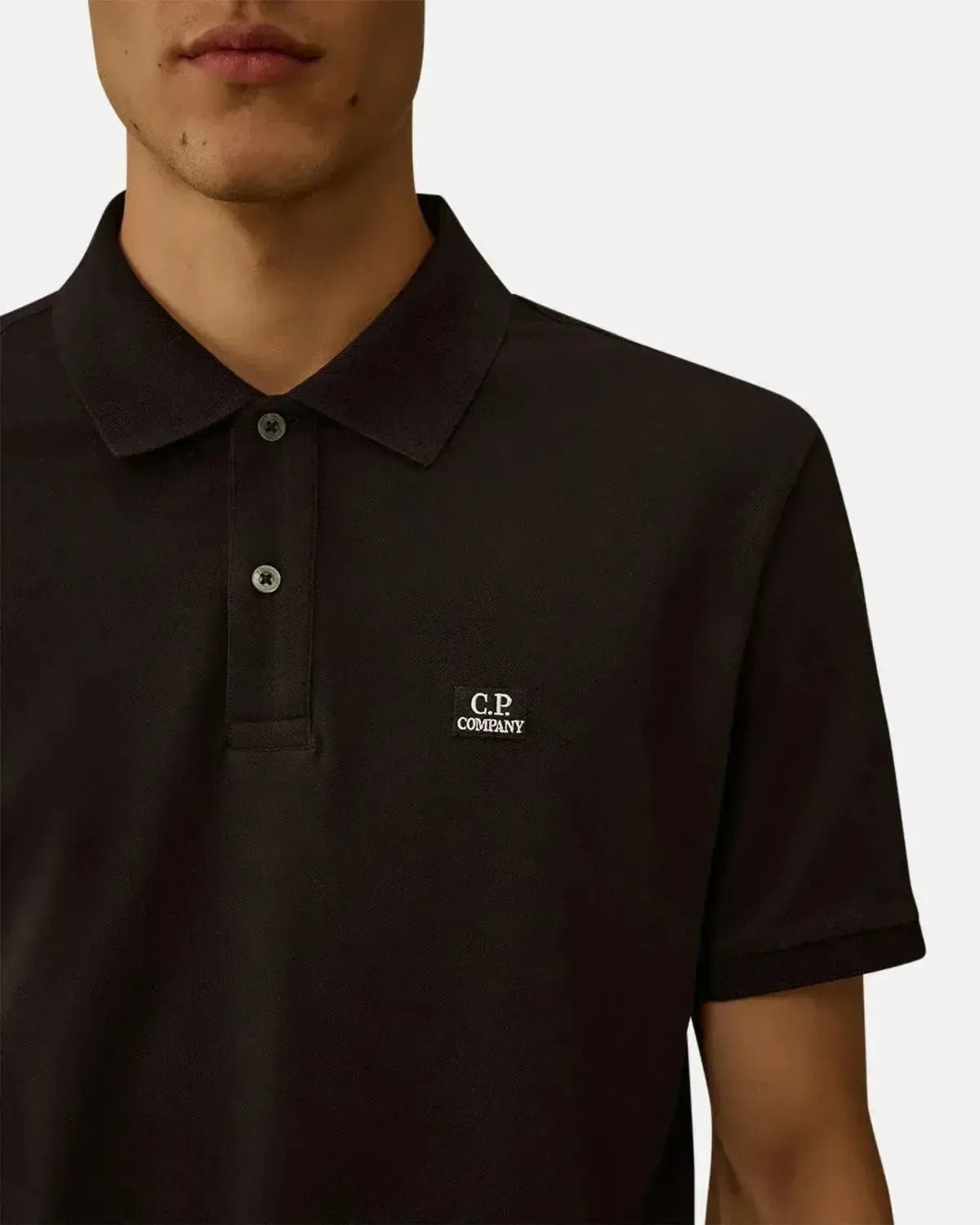 CP COMPANY MENS STRETCH PIQUET SHORT SLEEVE POLO BLACK – CP-COMPANY-RCCMPL721A-005263W-999-M | Studio DOS by Designer Outlet Sales