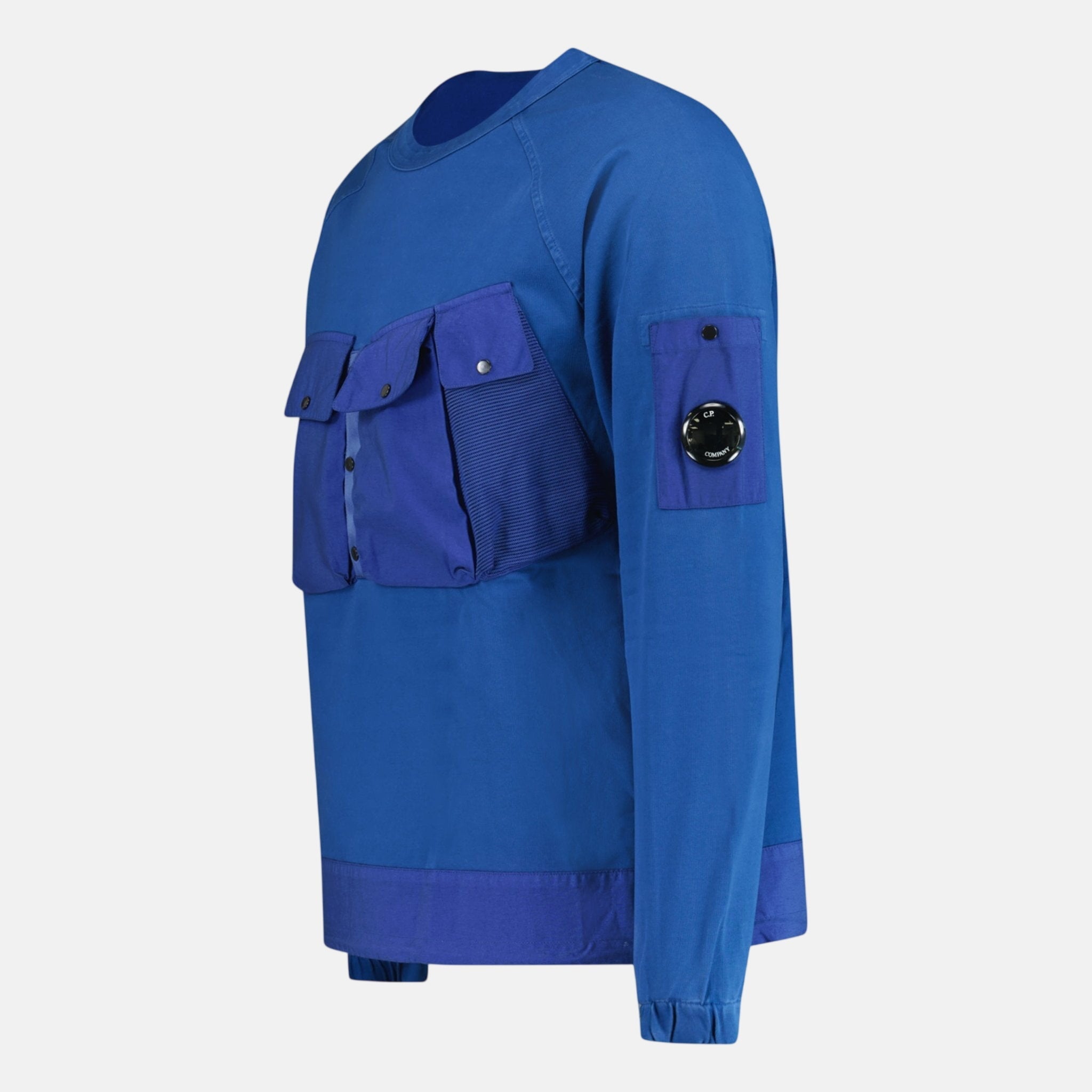 CP Company Mixed Heavy Lens Sweatshirt Blue – C59 | Studio DOS by Designer Outlet Sales