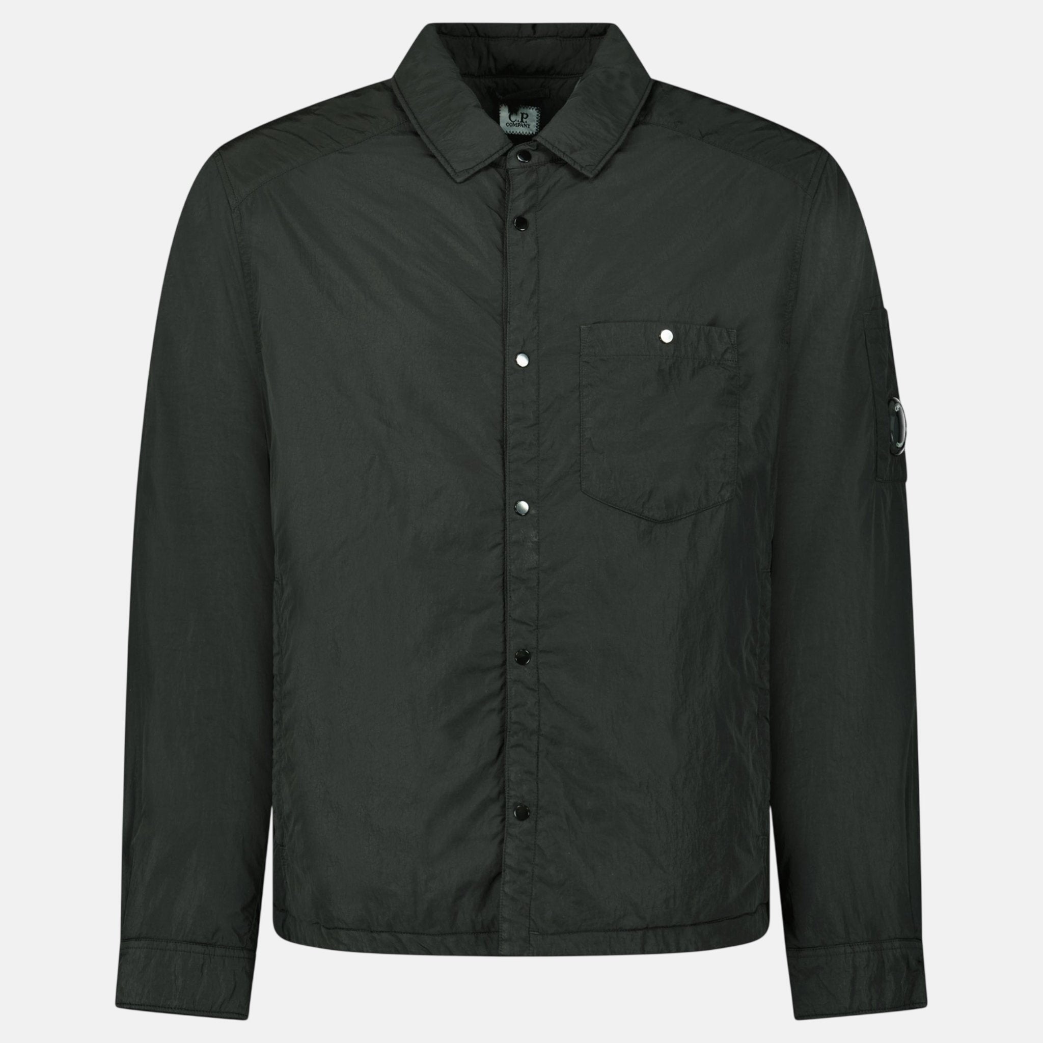 CP Company Nylon Button Up Lens Overshirt Black – Rail 6 L | Studio DOS by Designer Outlet Sales