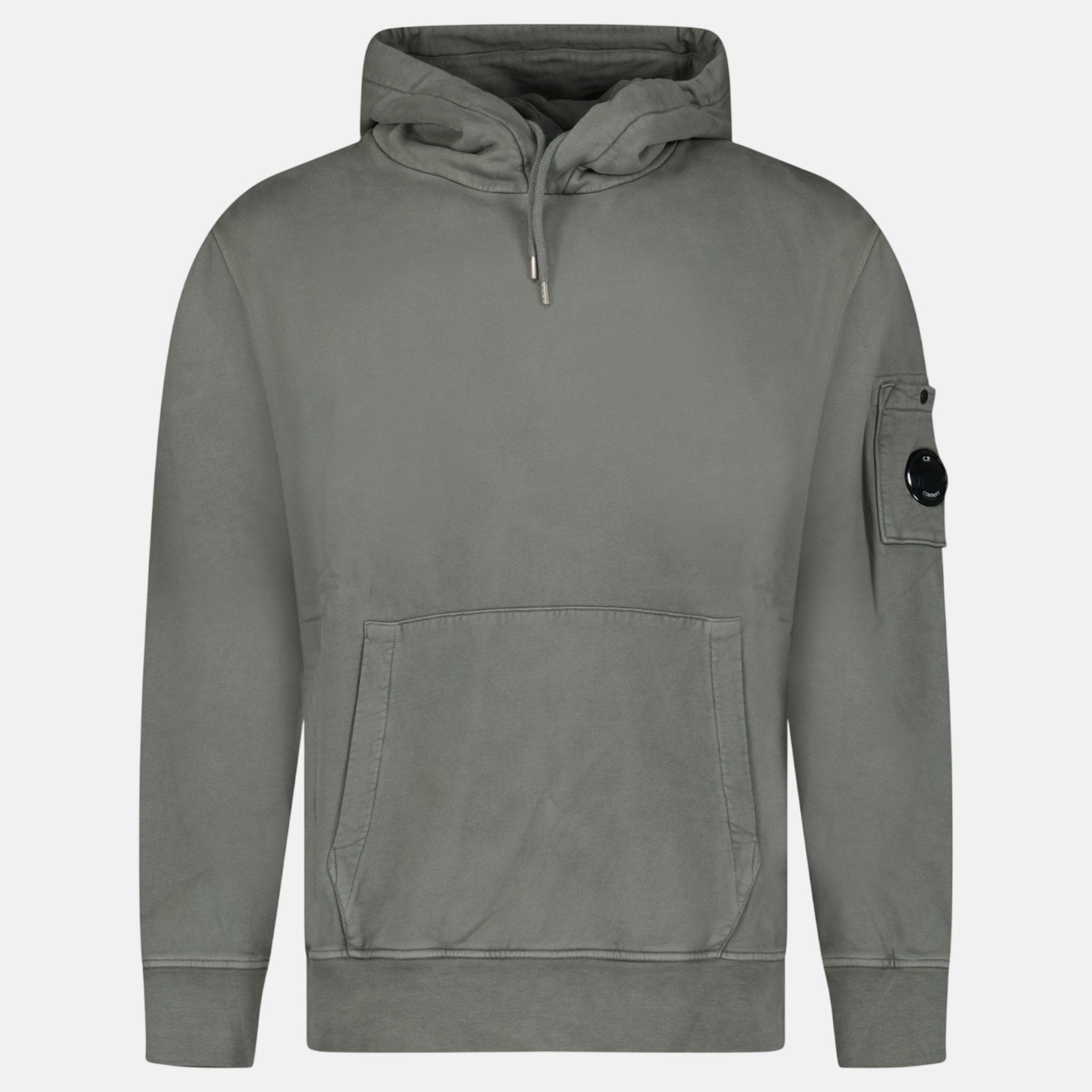 CP Company Pocket Lens Diagonal Emerized Hoodie Gunmetal – C79 | Studio DOS by Designer Outlet Sales