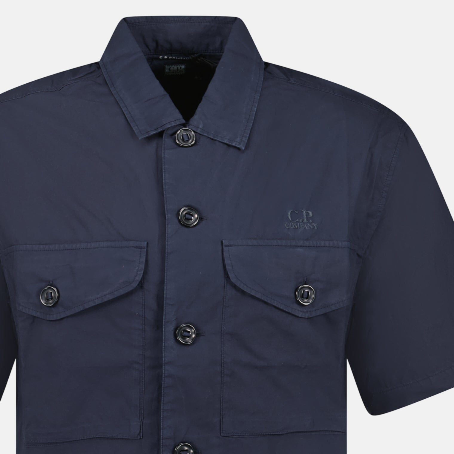 CP Company Popeline Boxy Short Sleeve Shirt Total Eclipse – C15 | Studio DOS by Designer Outlet Sales