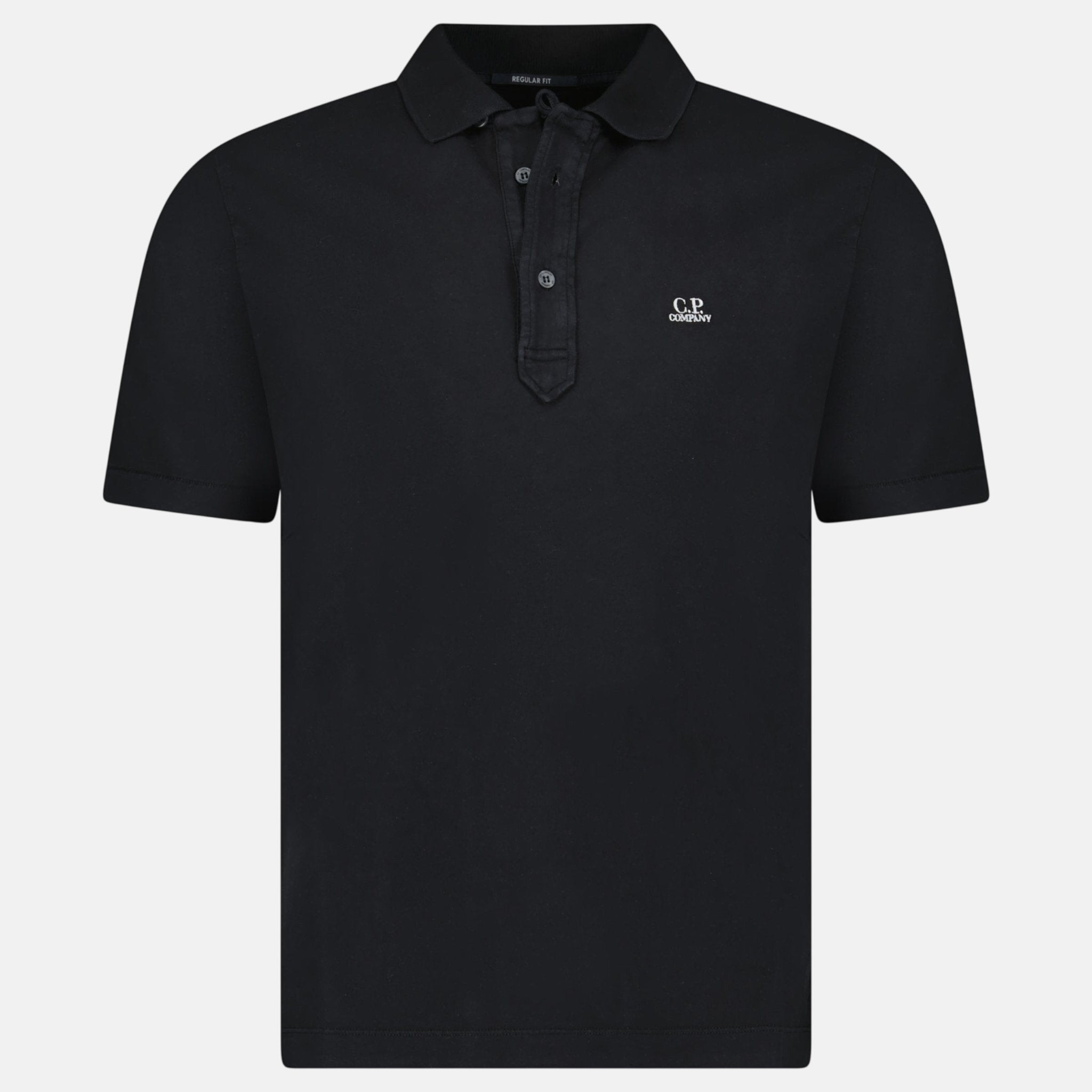CP Company Short Sleeve Jersey 1020 Polo Shirt Black – O20 | Studio DOS by Designer Outlet Sales