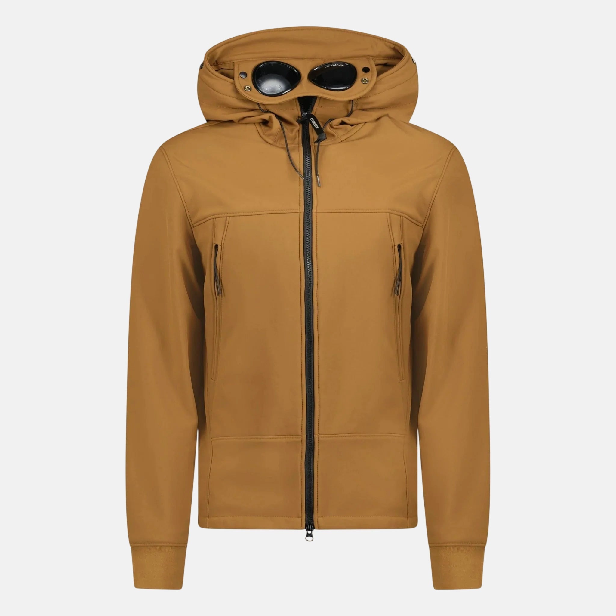 CP Company Softshell Goggle Hood Jacket Brown – C88 | Studio DOS by Designer Outlet Sales