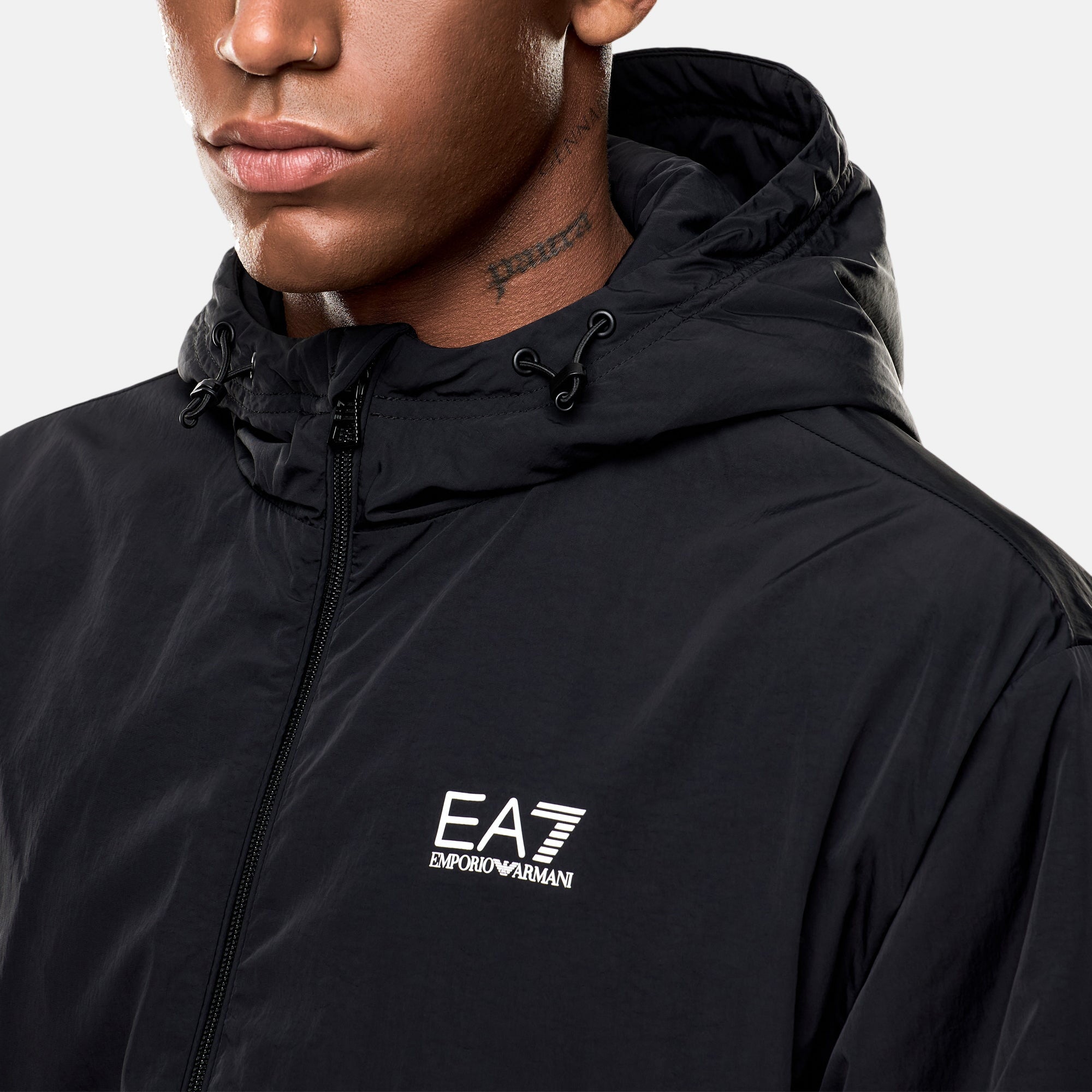 EA7 Emporio Armani Mens Core ID Nylon Hooded Jacket Black – SPR647-M | Studio DOS by Designer Outlet Sales