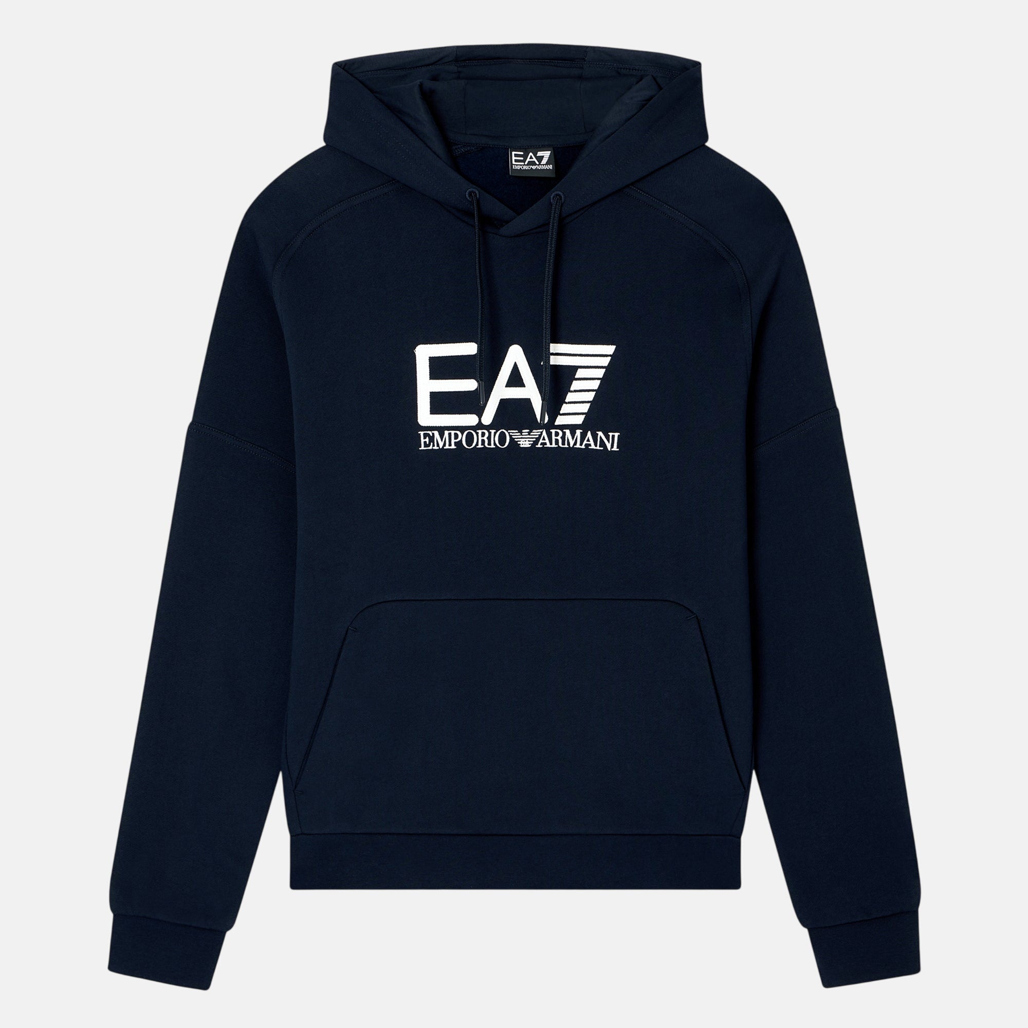 EA7 Emporio Armani Mens Visibility Cotton Hoodie Navy White – SPR645-M | Studio DOS by Designer Outlet Sales