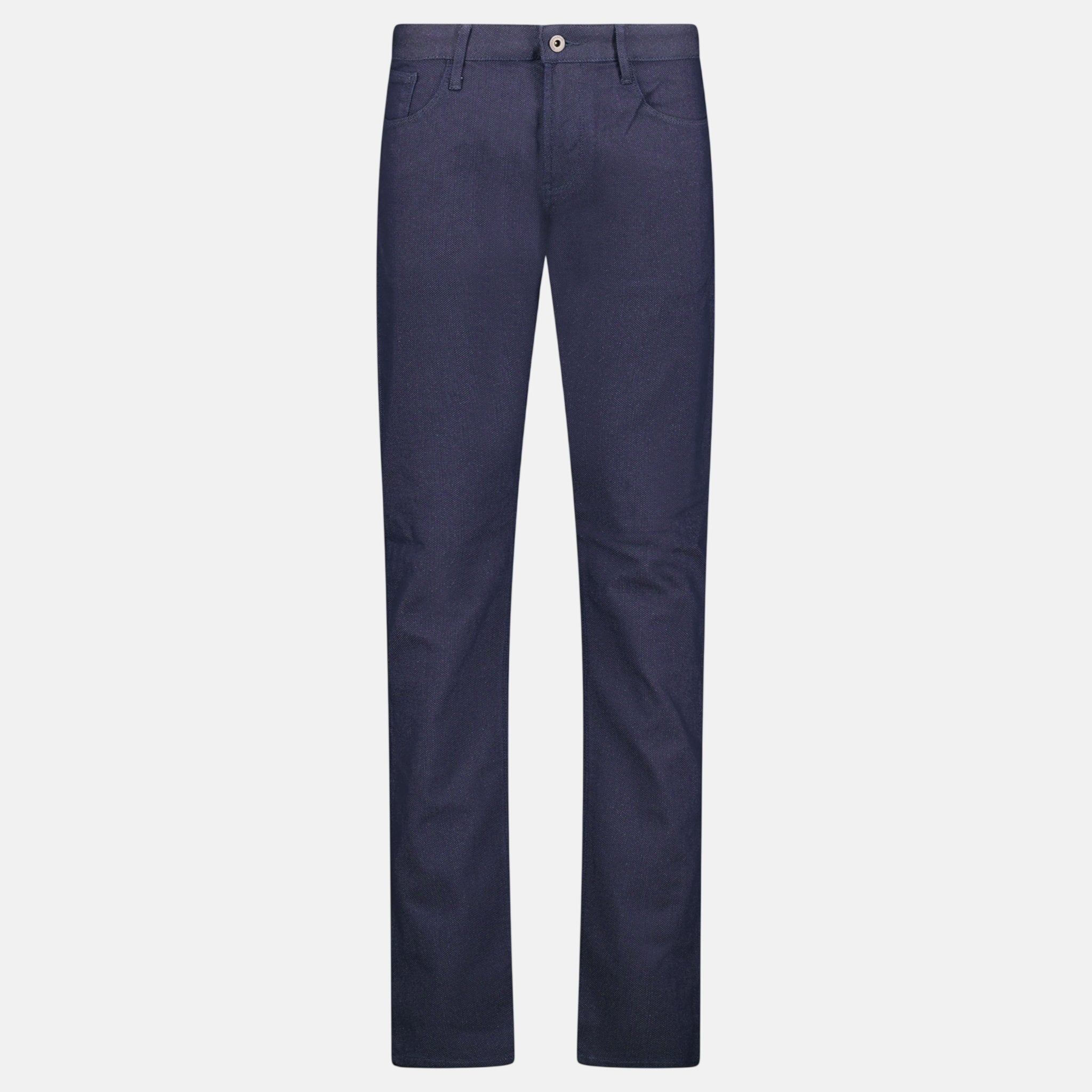 Emporio Armani J06 Slim Fit 5 Pocket Grey Eagle Black Belt Patch Jeans Navy – F24 | Studio DOS by Designer Outlet Sales