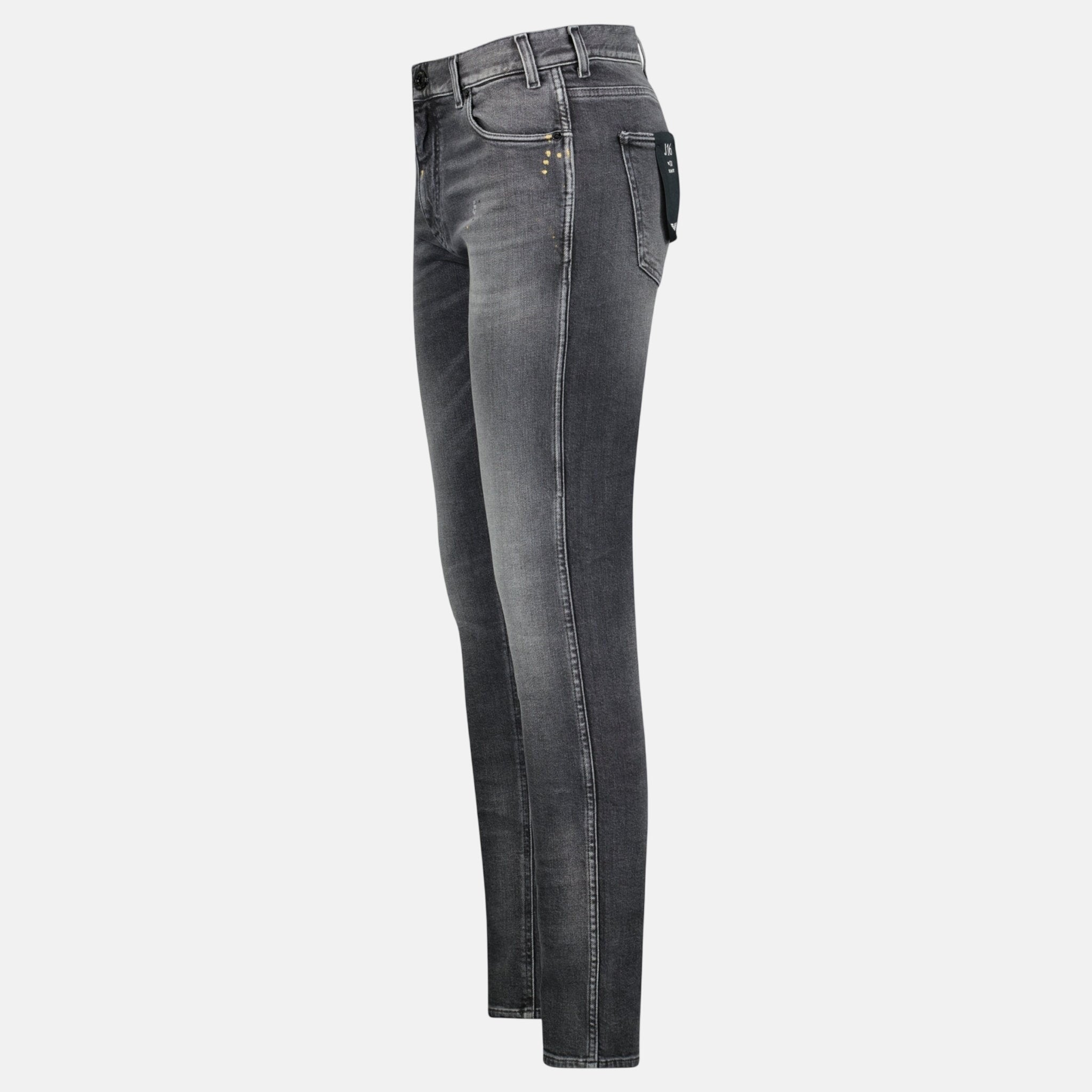 Emporio Armani J16 Slim - Cut Stonewashed Jeans Black Grey – C9 | Studio DOS by Designer Outlet Sales