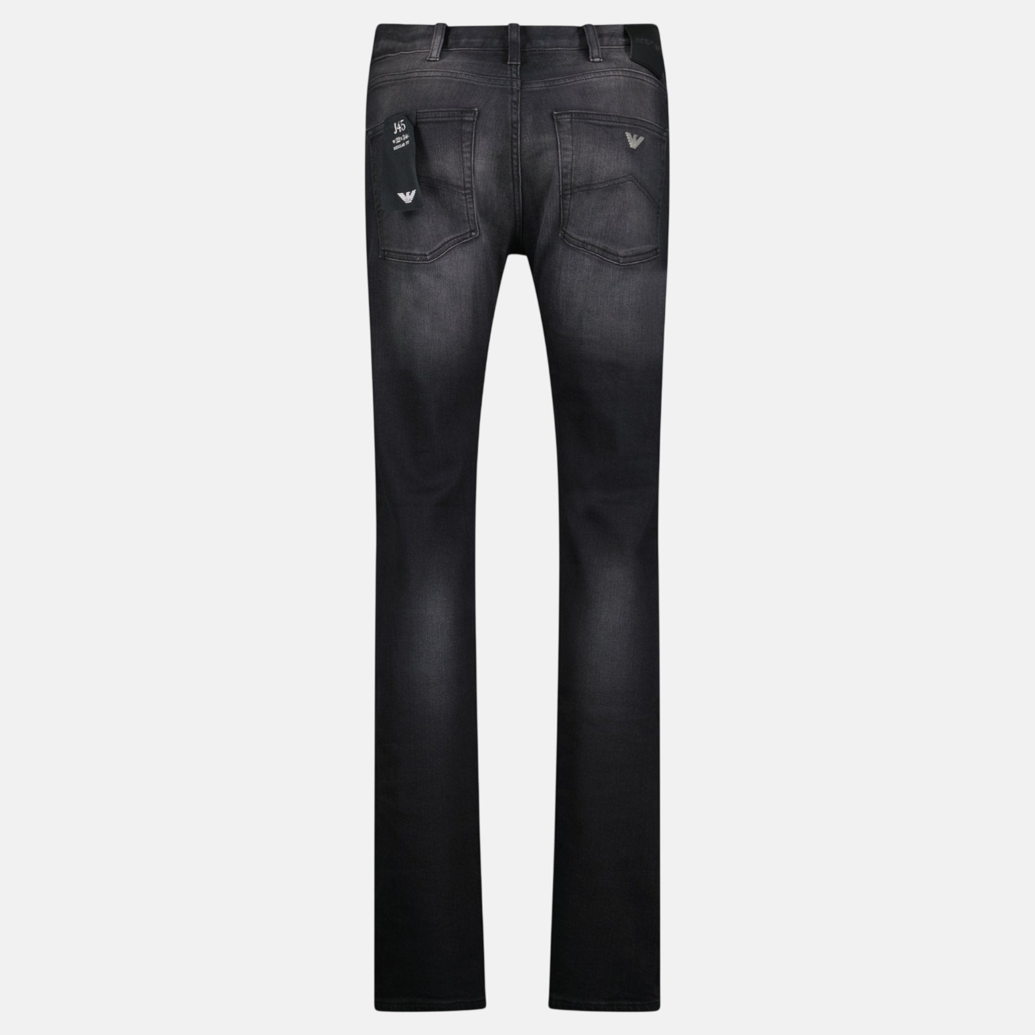 Emporio Armani J45 Regular Fit 5 Pocket Jeans Black – B34 | Studio DOS by Designer Outlet Sales