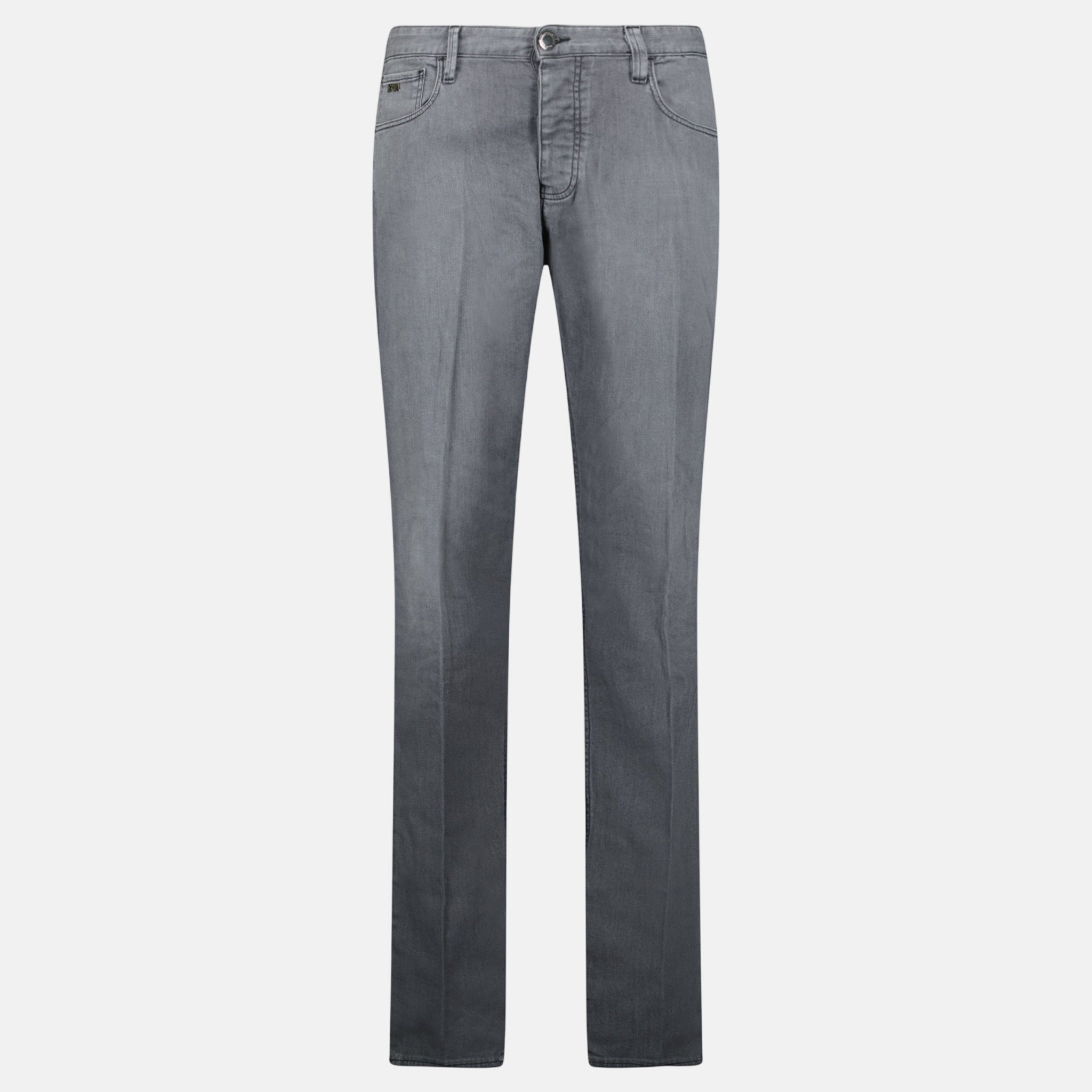 Emporio Armani J75 Slim Fit 5 Pocket Jeans Light Grey – F21 | Studio DOS by Designer Outlet Sales
