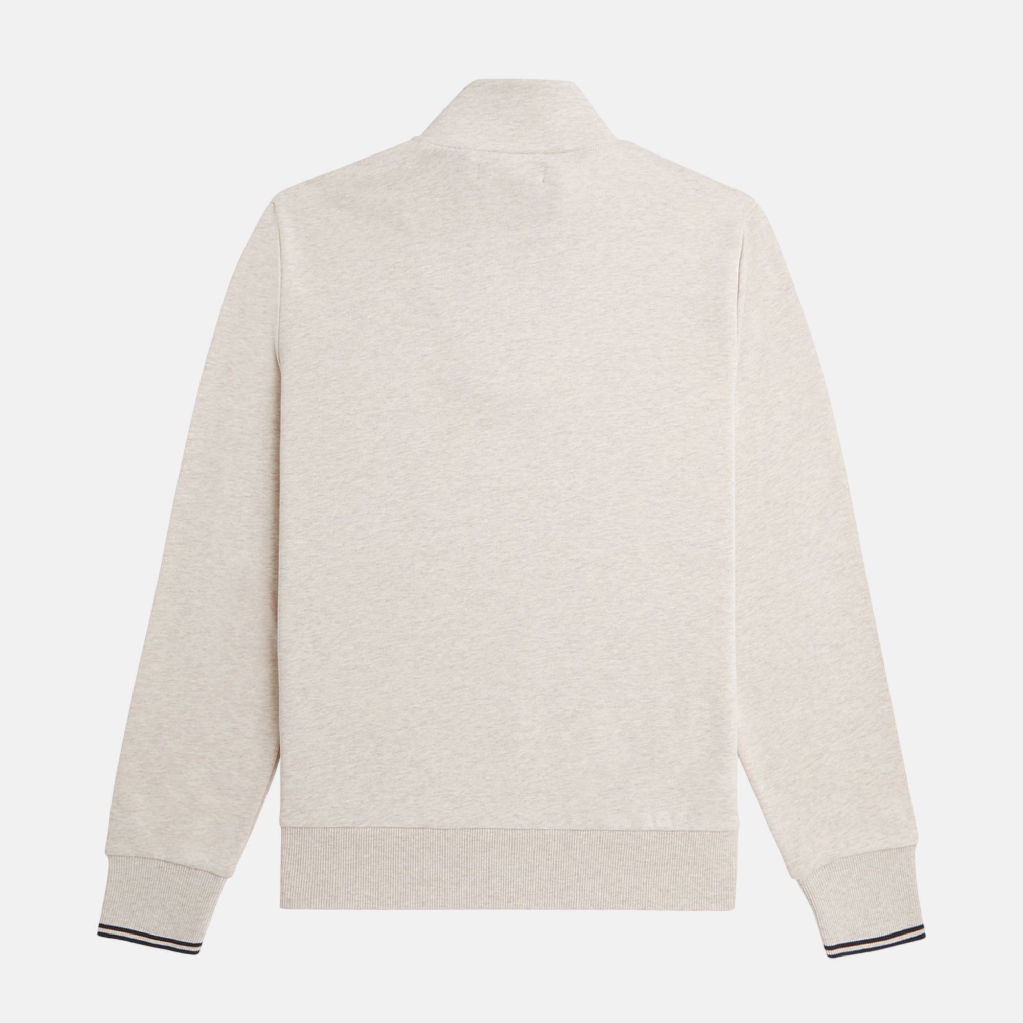 Fred Perry Mens Half Zip Sweatshirt Porridge Marl – SPR1012-L | Studio DOS by Designer Outlet Sales