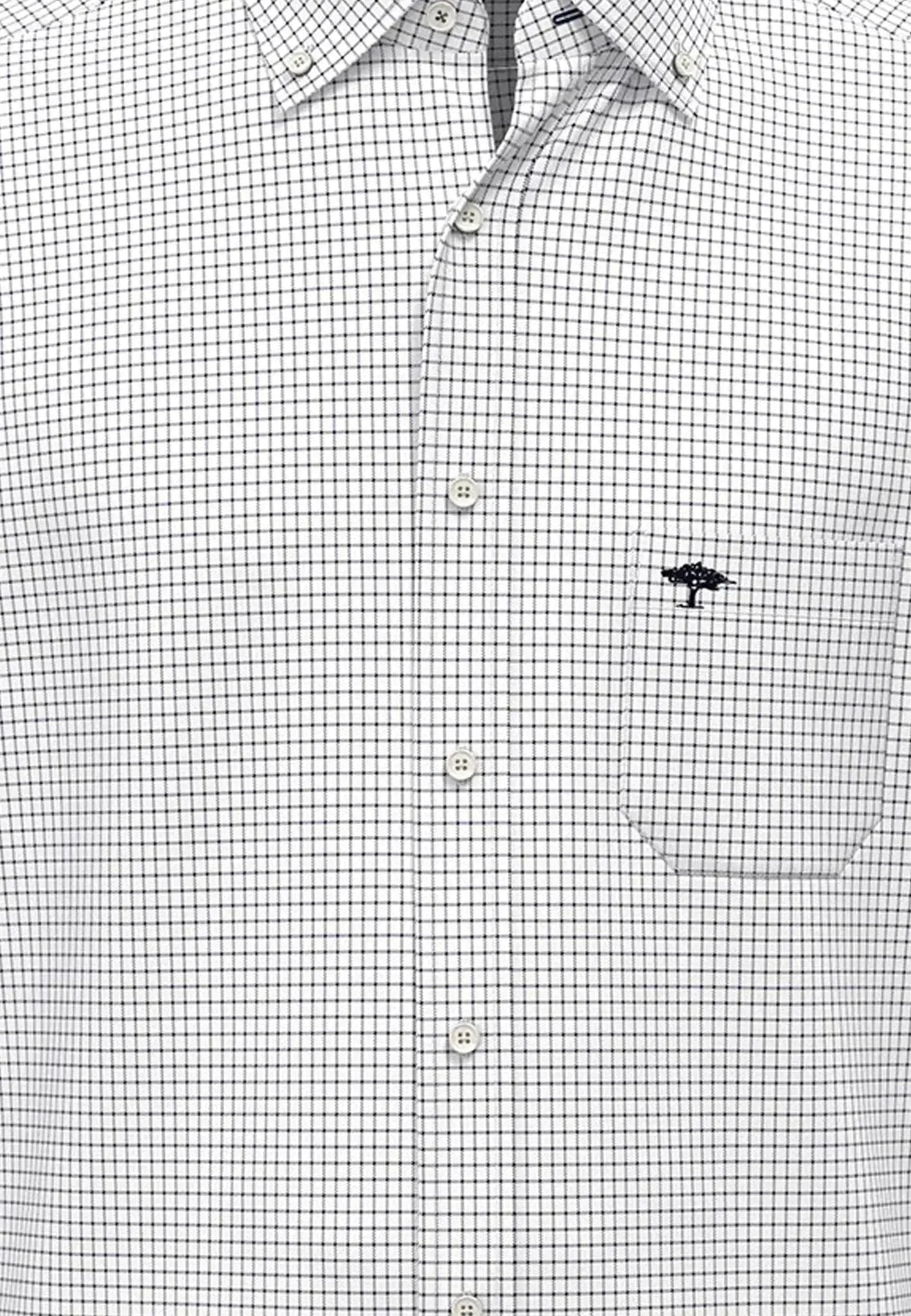 Fynch - Hatton Button Down Oxford Shirt Navy Check – 10005500-5580-S | Studio DOS by Designer Outlet Sales