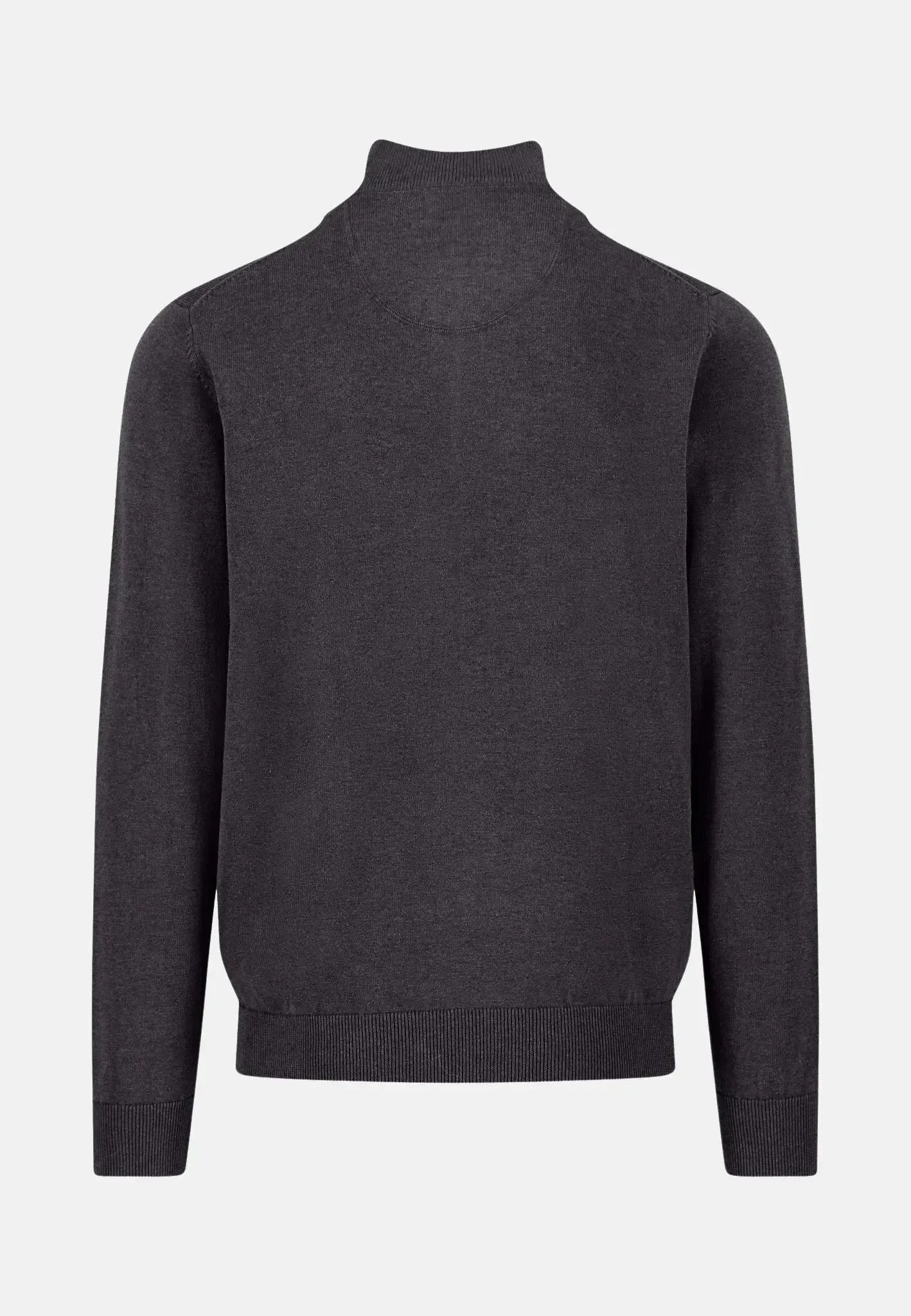 Fynch - Hatton Fine Knit Cotton 1/4 Zip Charcoal – 1514215-998-S | Studio DOS by Designer Outlet Sales