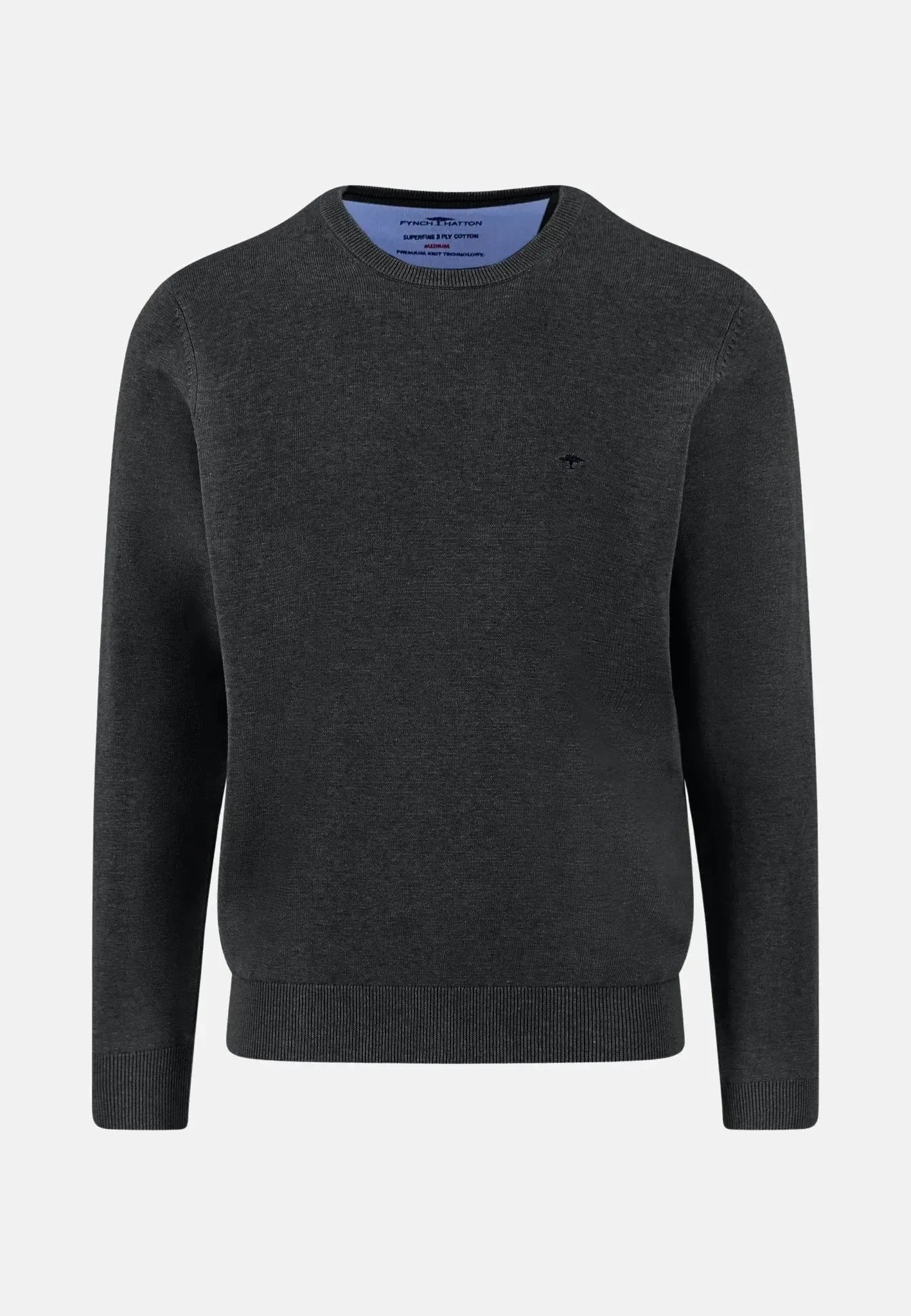 Fynch - Hatton Fine Knit Cotton Crewneck Black – 1514210-999-S | Studio DOS by Designer Outlet Sales
