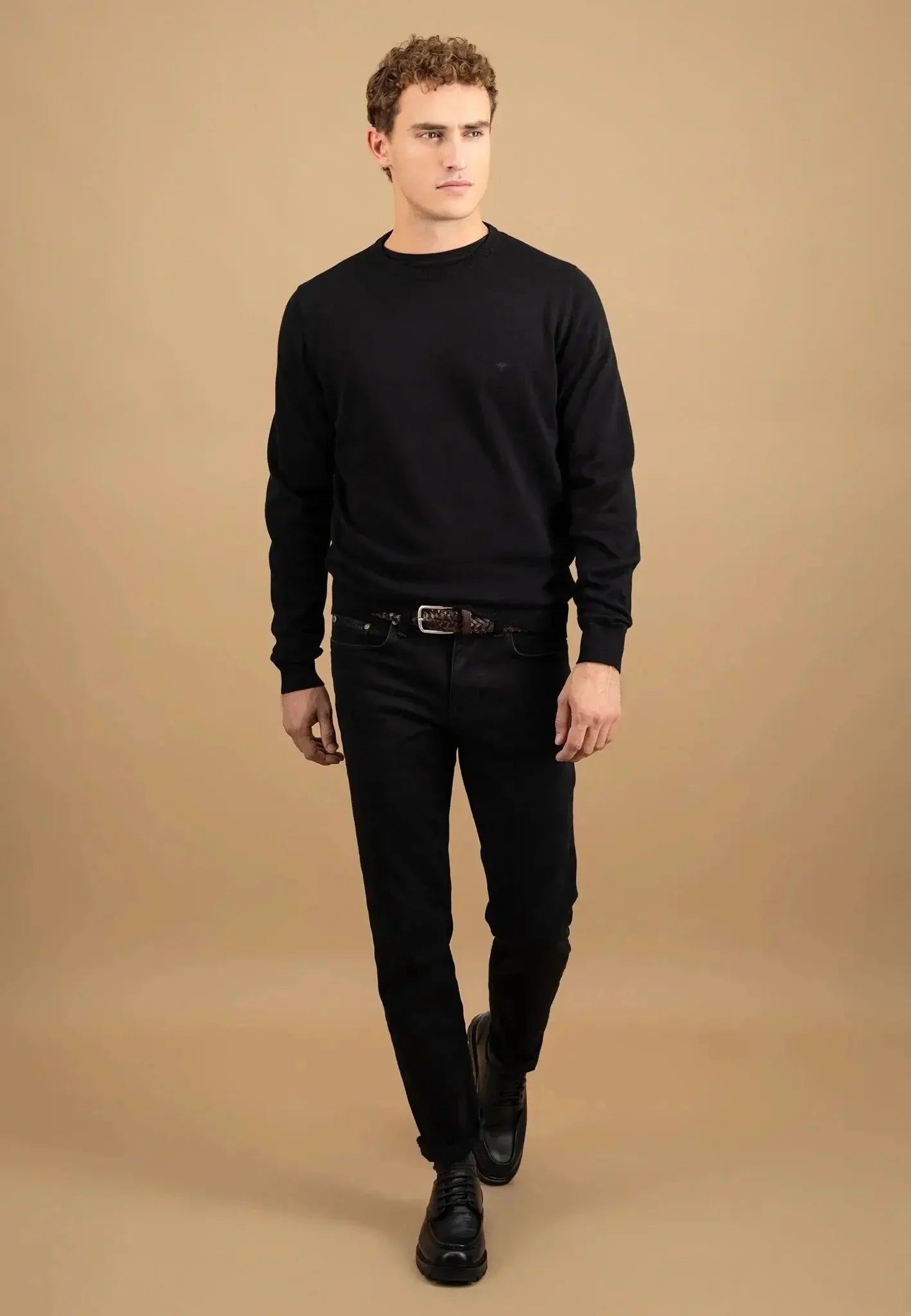 Fynch - Hatton Fine Knit Cotton Crewneck Black – 1514210-999-S | Studio DOS by Designer Outlet Sales