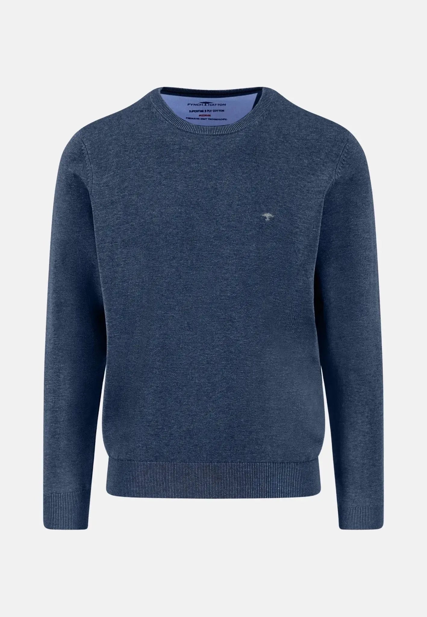 Fynch - Hatton Fine Knit Cotton Crewneck Night – 1514210-680-S | Studio DOS by Designer Outlet Sales