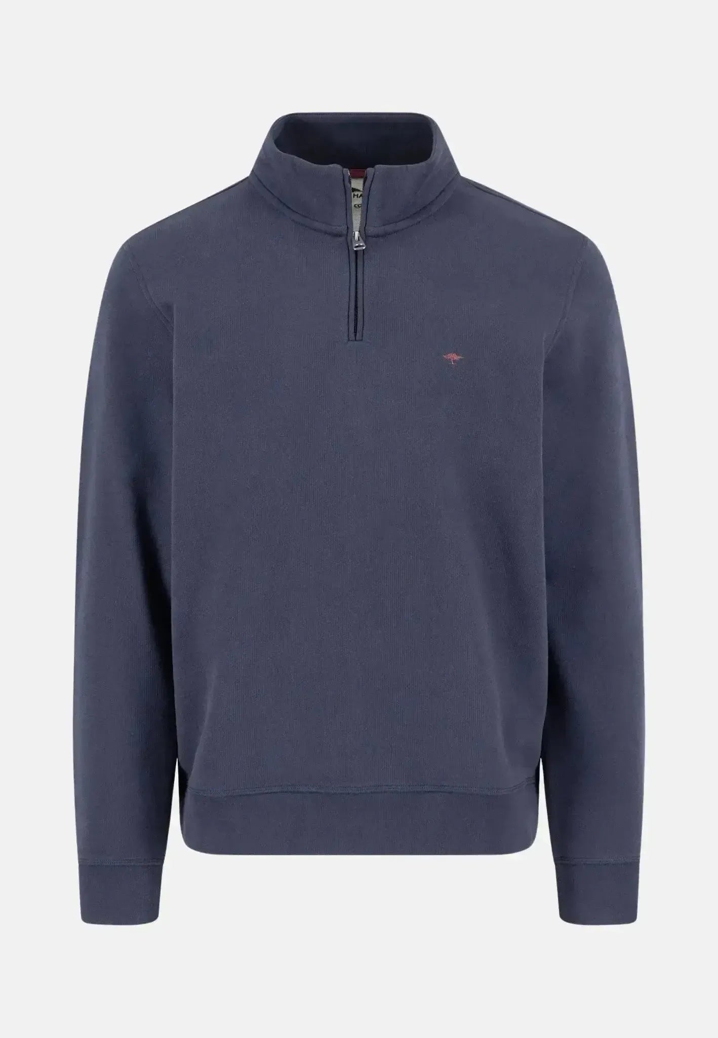 Fynch - Hatton Mens 1/4 Zip Stand Collar Cotton Sweat Navy – 15141351-685-S | Studio DOS by Designer Outlet Sales
