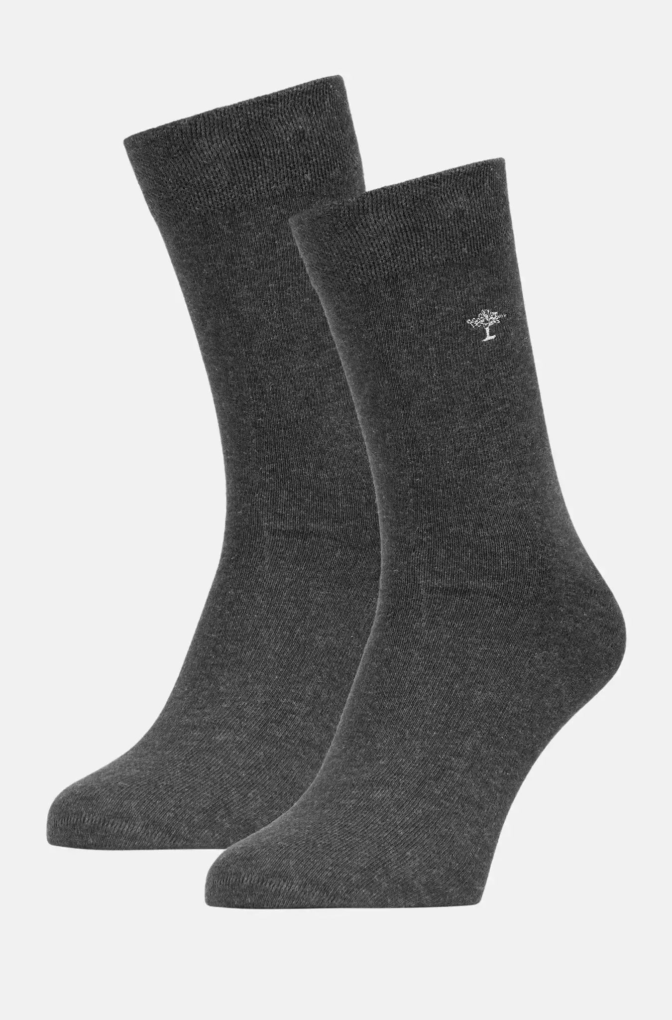 Fynch - Hatton Mens 2 - Pack Logo Embroidery Socks Anthracite – 00000600-982-39-42 | Studio DOS by Designer Outlet Sales