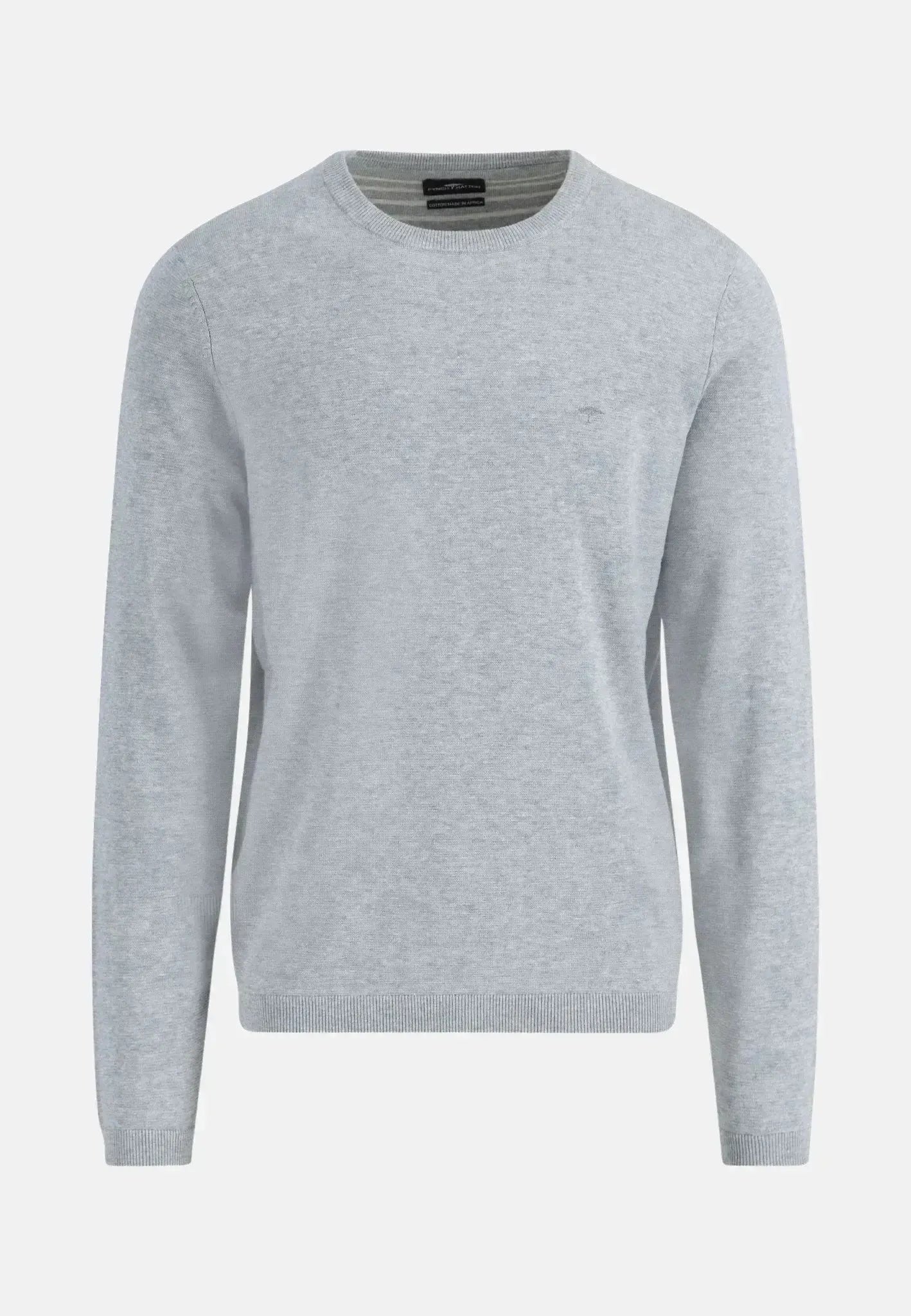Fynch - Hatton Mens Air Cotton Crewneck Knit Light Grey – 1514314-971-S | Studio DOS by Designer Outlet Sales
