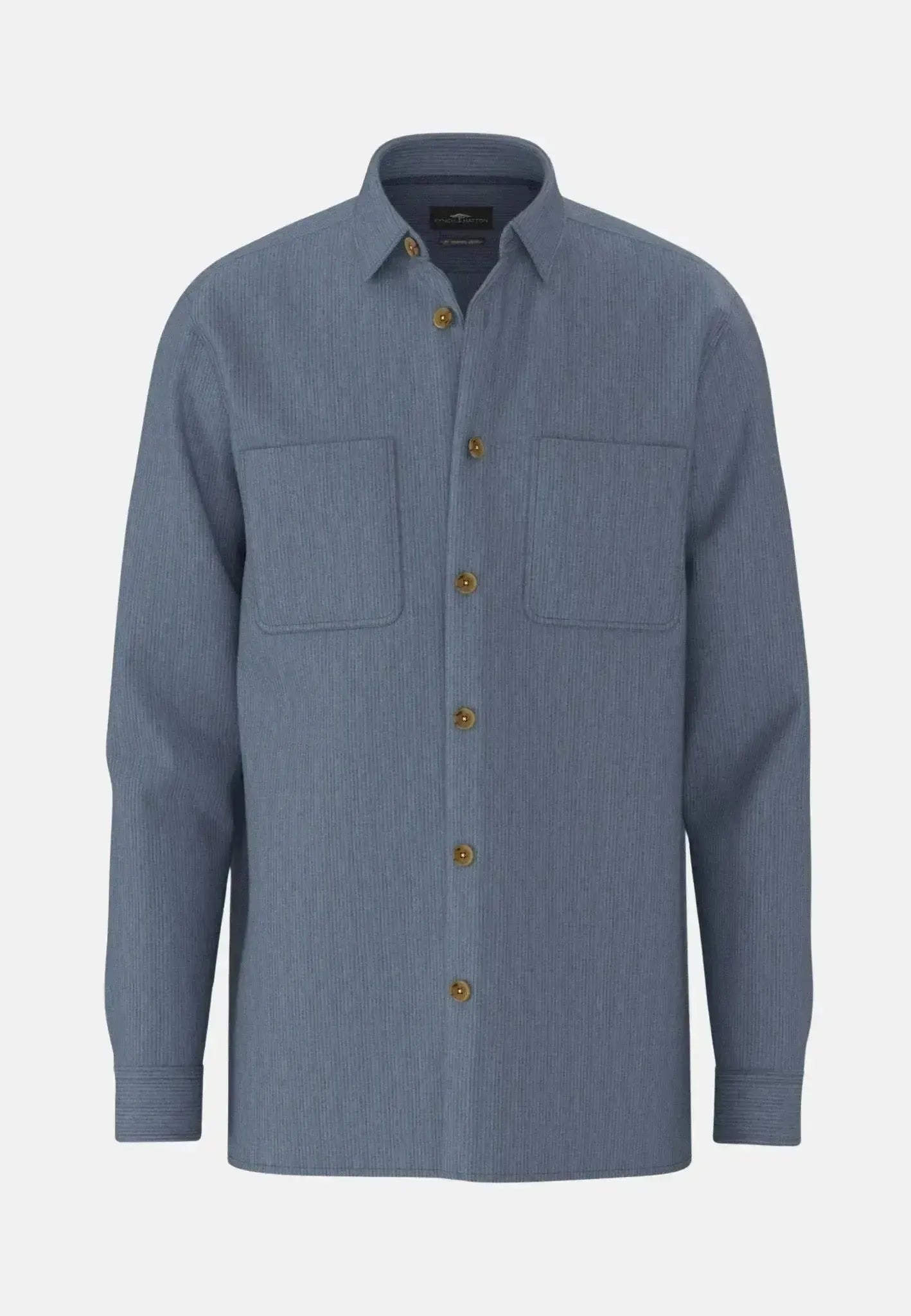 Fynch - Hatton Mens Cotton Corduroy Overshirt Cloud Blue – 15098004-625-S | Studio DOS by Designer Outlet Sales