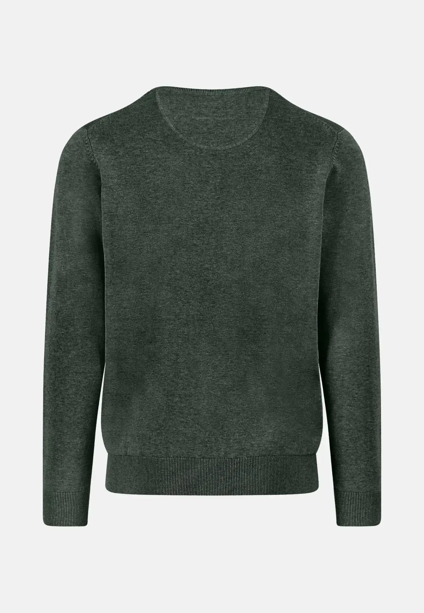 Fynch - Hatton Mens Fine Knit Cotton Crewneck Dark Ivy – 1514210-737-S | Studio DOS by Designer Outlet Sales