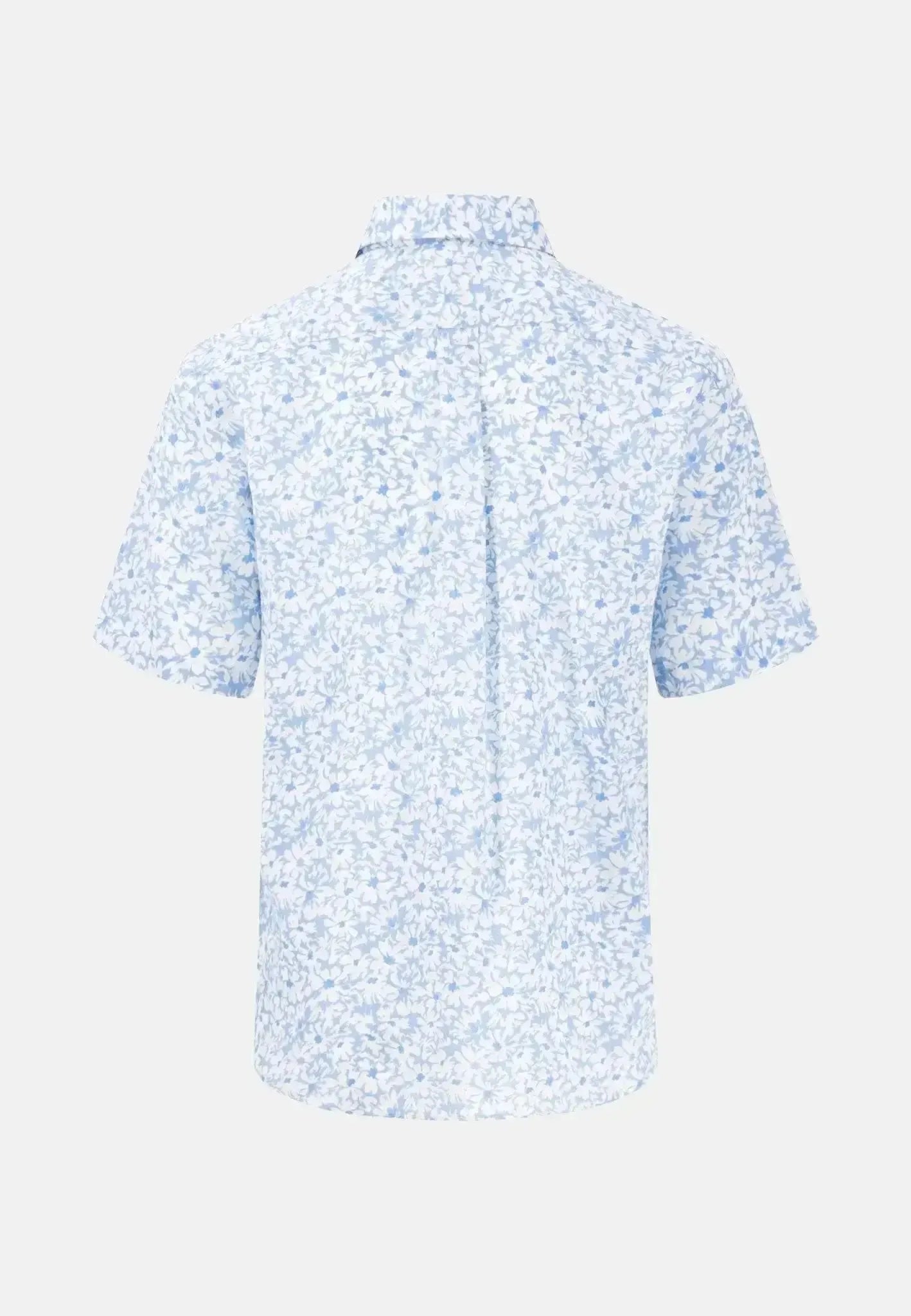 Fynch - Hatton Mens Floral Print Linen Button Down Short Sleeved Shirt Summer Breeze – 15046111-607-S | Studio DOS by Designer Outlet Sales