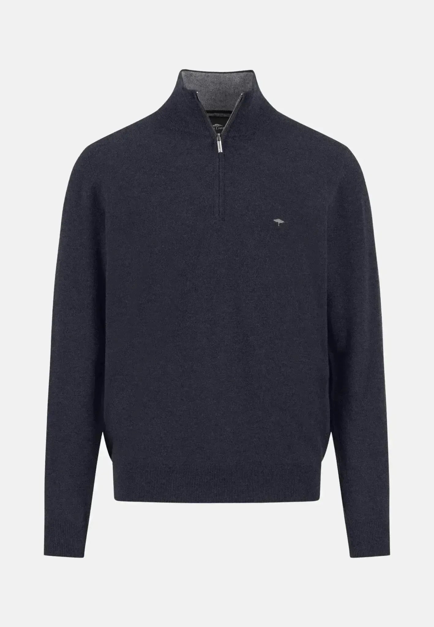 Fynch - Hatton Mens Merino Wool Cashmere 1/4 Zip Knit Navy – 1514802-690-S | Studio DOS by Designer Outlet Sales