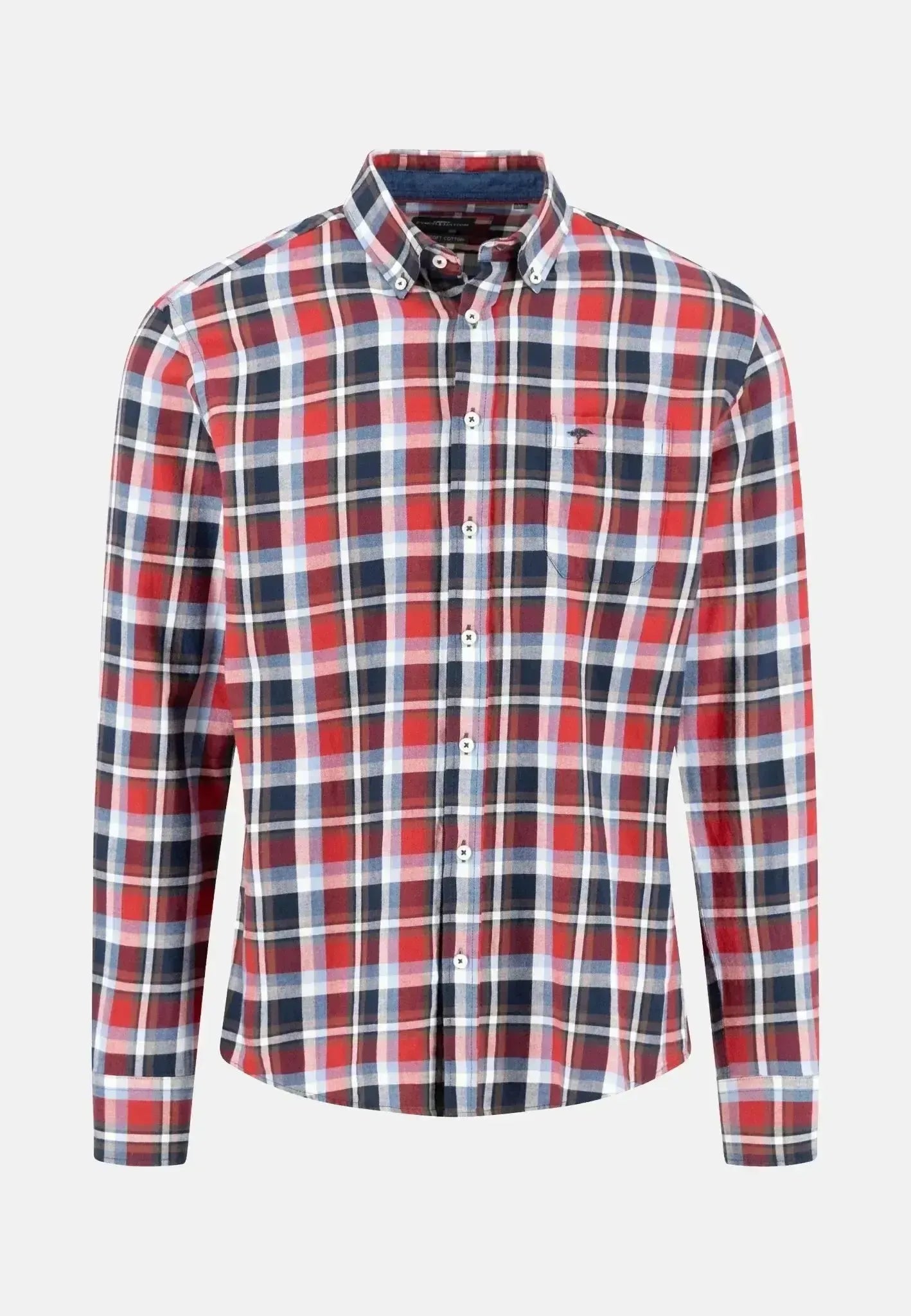 Fynch - Hatton Mens Multicolour Flannel Check Shirt Garnet Red – 15115760-367-S | Studio DOS by Designer Outlet Sales