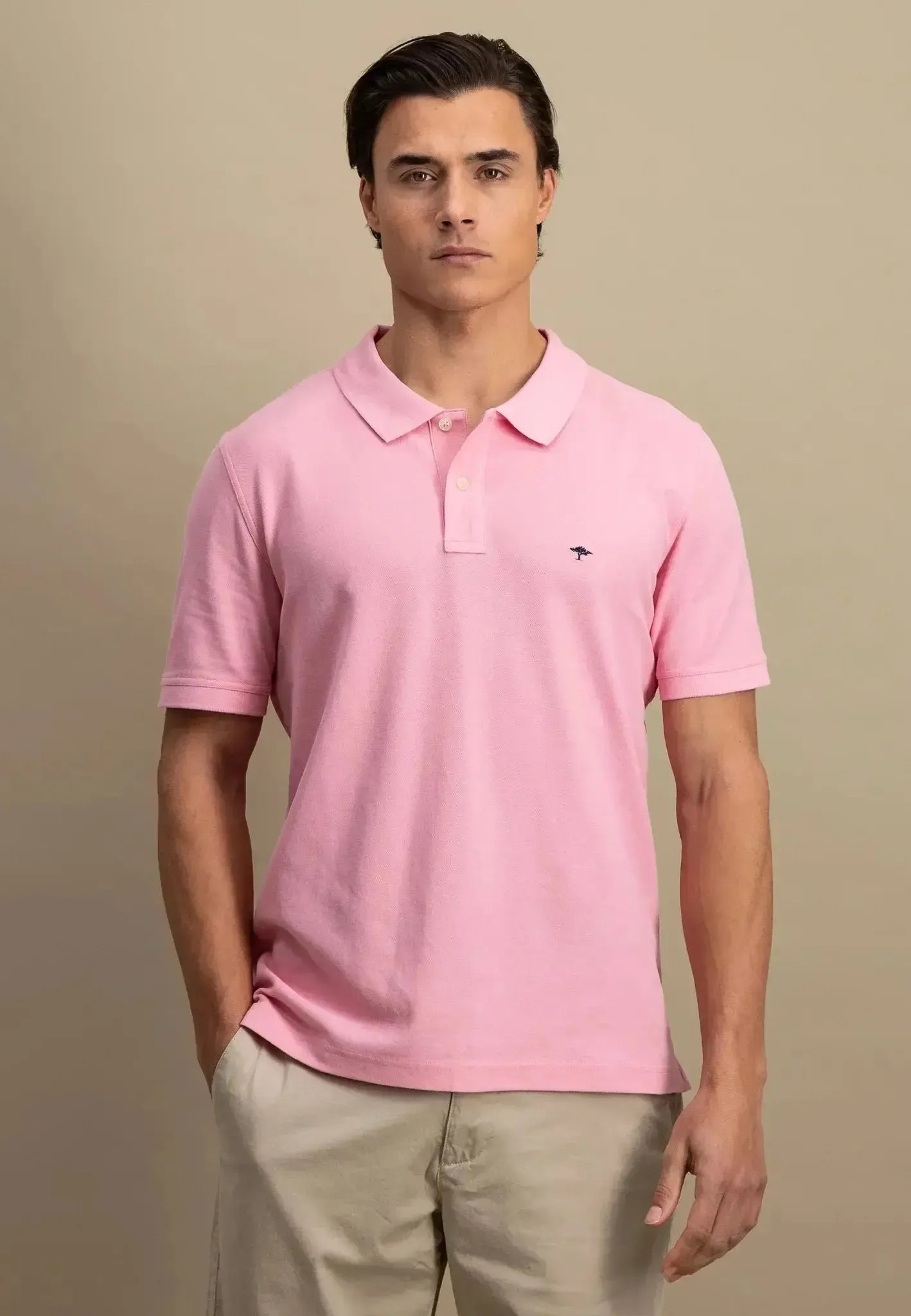 Fynch - Hatton Mens Premium Cotton Polo Shirt Peony – 15131700-461-S | Studio DOS by Designer Outlet Sales