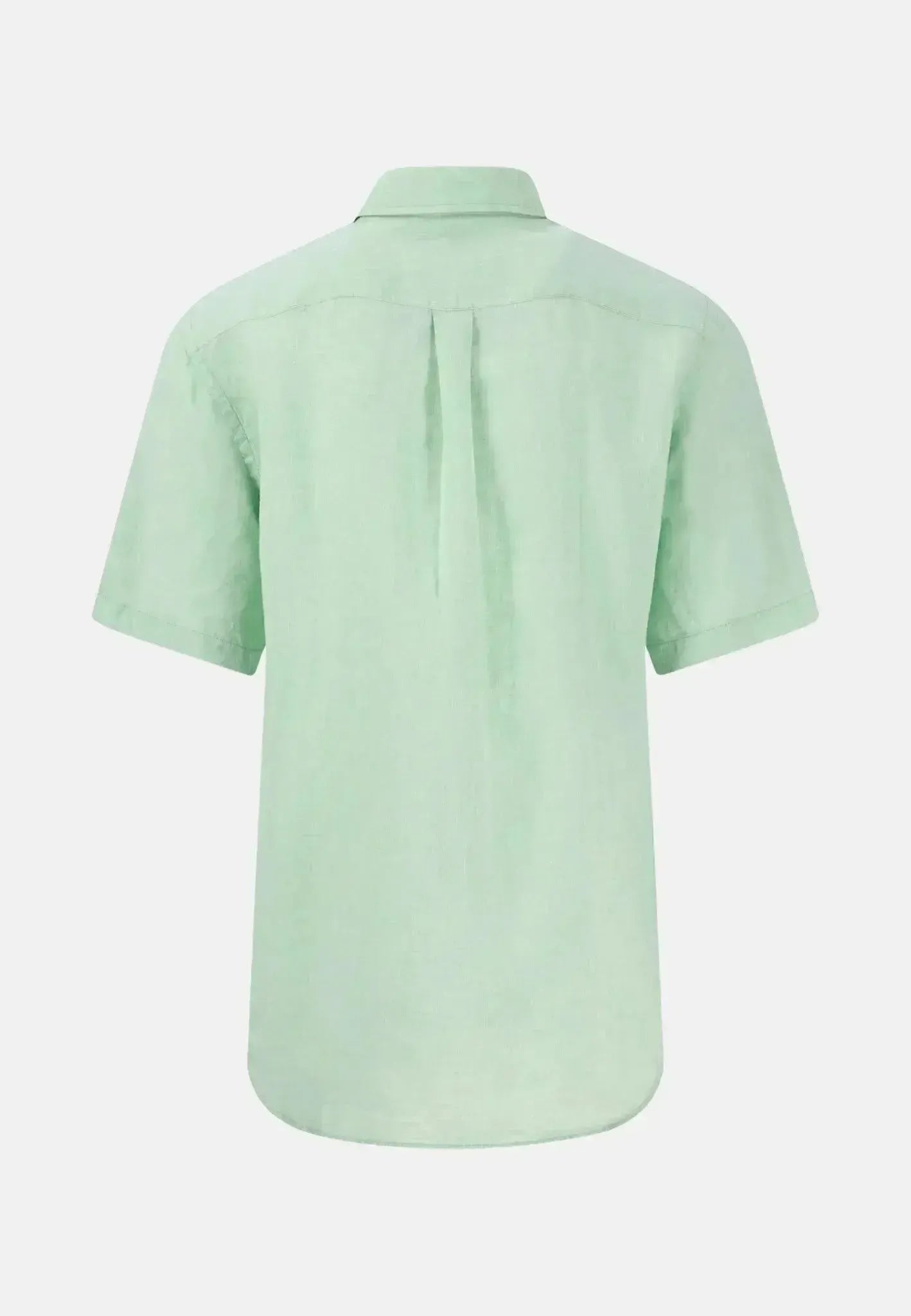 Fynch - Hatton Mens Premium Linen Button Down Short Sleeved Shirt Turf Green – 15046001-722-S | Studio DOS by Designer Outlet Sales