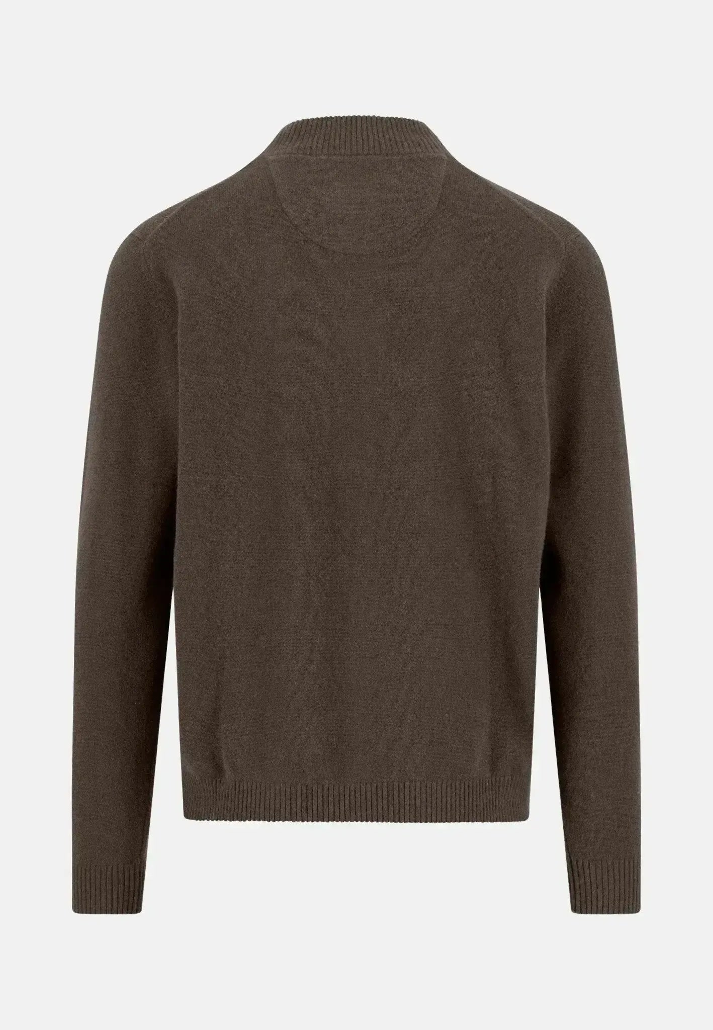 Fynch - Hatton Mens Pure Cashmere 1/4 Zip Knit Dark Chocolate – 1510358-861-M | Studio DOS by Designer Outlet Sales