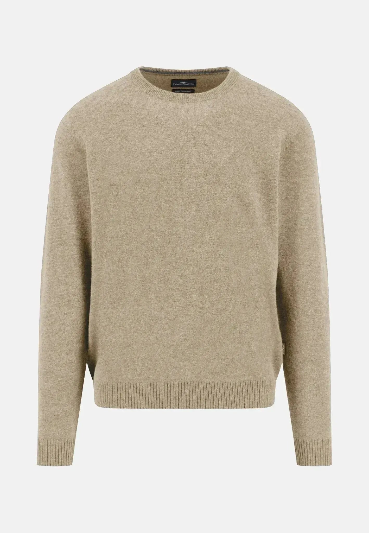 Fynch - Hatton Mens Pure Cashmere Crewneck Knit Light Taupe – 1510350-863-M | Studio DOS by Designer Outlet Sales