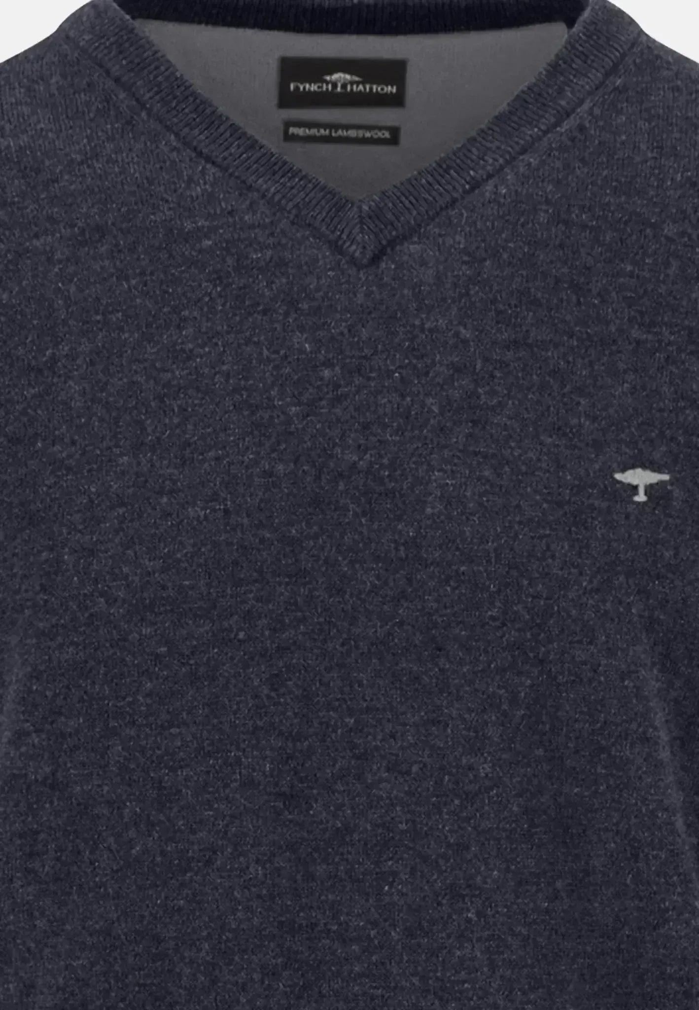Fynch - Hatton Mens Pure Lambswool V - Neck Knit Navy – 1510302-690-S | Studio DOS by Designer Outlet Sales