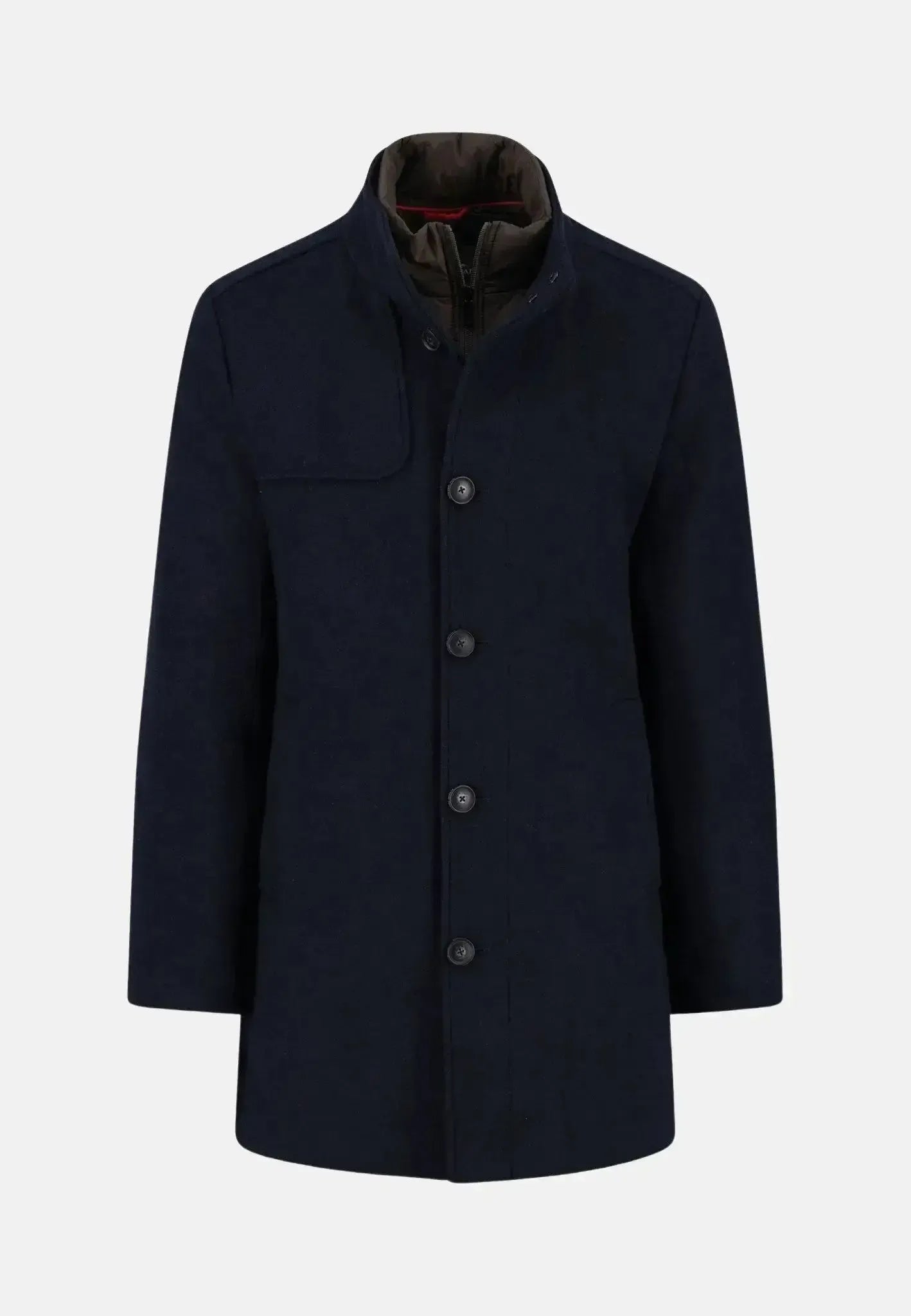 Fynch - Hatton Mens Standcollar Insert Wool Mix Coat Dark Navy – 15102430-688-S | Studio DOS by Designer Outlet Sales