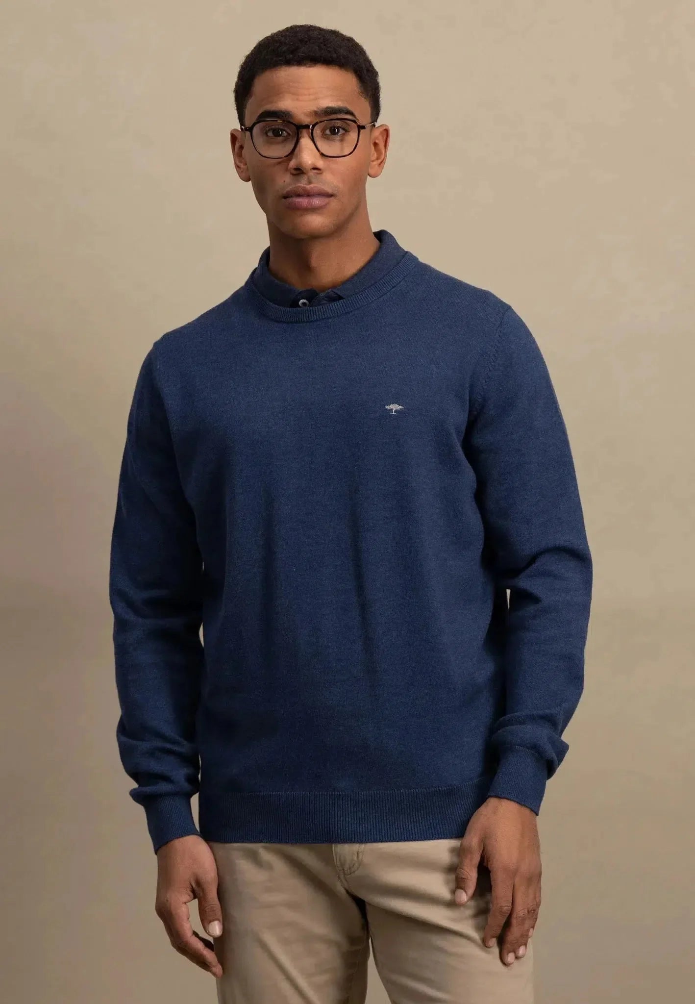 Fynch - Hatton Superfine Cotton Crewneck Knit Night – 1513210-680-S | Studio DOS by Designer Outlet Sales