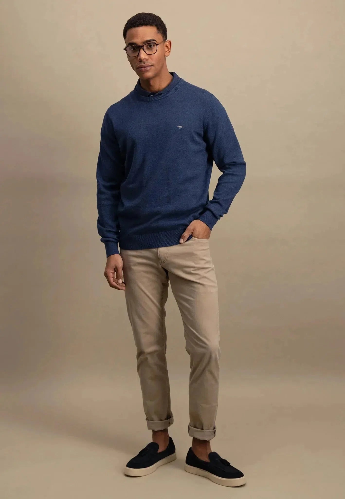 Fynch - Hatton Superfine Cotton Crewneck Knit Night – 1513210-680-S | Studio DOS by Designer Outlet Sales