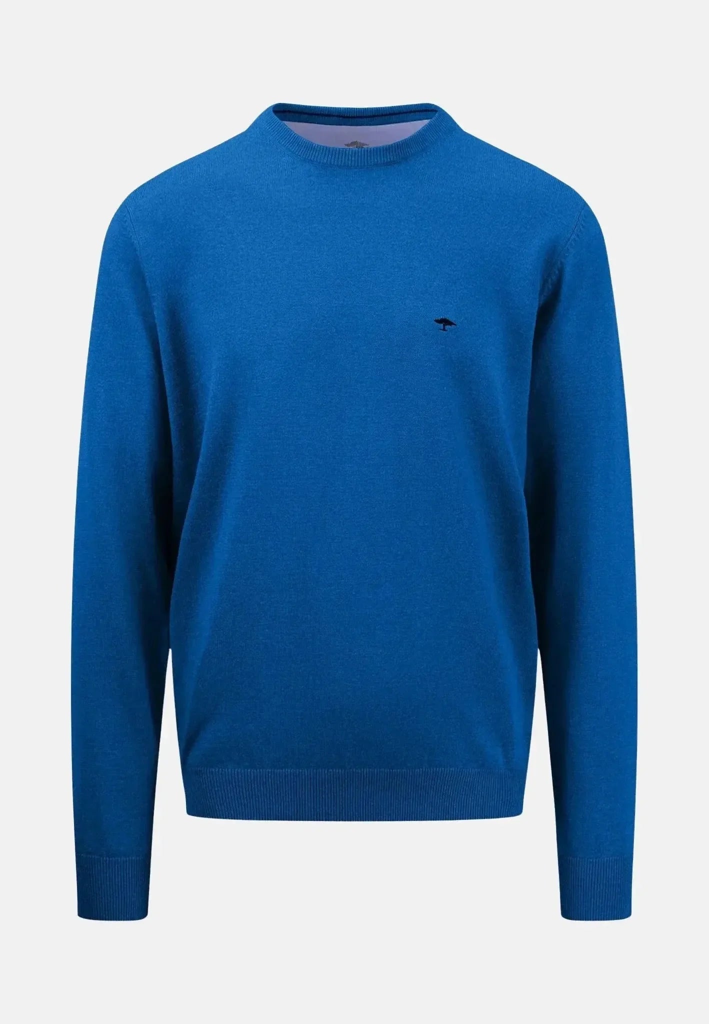 Fynch - Hatton Superfine Cotton Crewneck Knit Strong Blue – 1513210-628-S | Studio DOS by Designer Outlet Sales