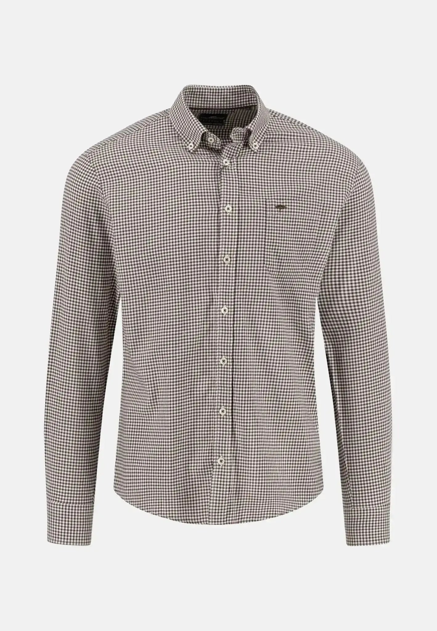 Fynch - Hatton Vichy Check Flannel Shirt Dark Chocolate – 15115780-861-S | Studio DOS by Designer Outlet Sales