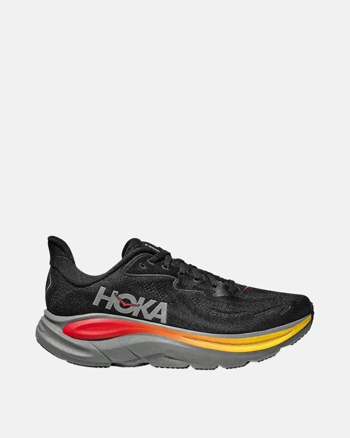 HOKA MENS CLIFTON 10 TRAINERS BLACK GALACTIC GREY – HOKA-1162030-BKGL-6.5 | Studio DOS by Designer Outlet Sales
