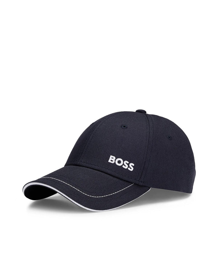 HUGO BOSS COTTON TWILL LOGO DETAIL CAP DARK BLUE-Designer Outlet Sales