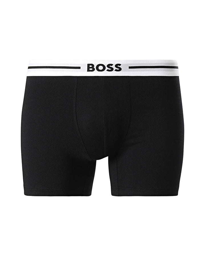 HUGO BOSS MENS 3 PACK BOLD BOXER BRIEFS KHAKI BLACK-Designer Outlet Sales