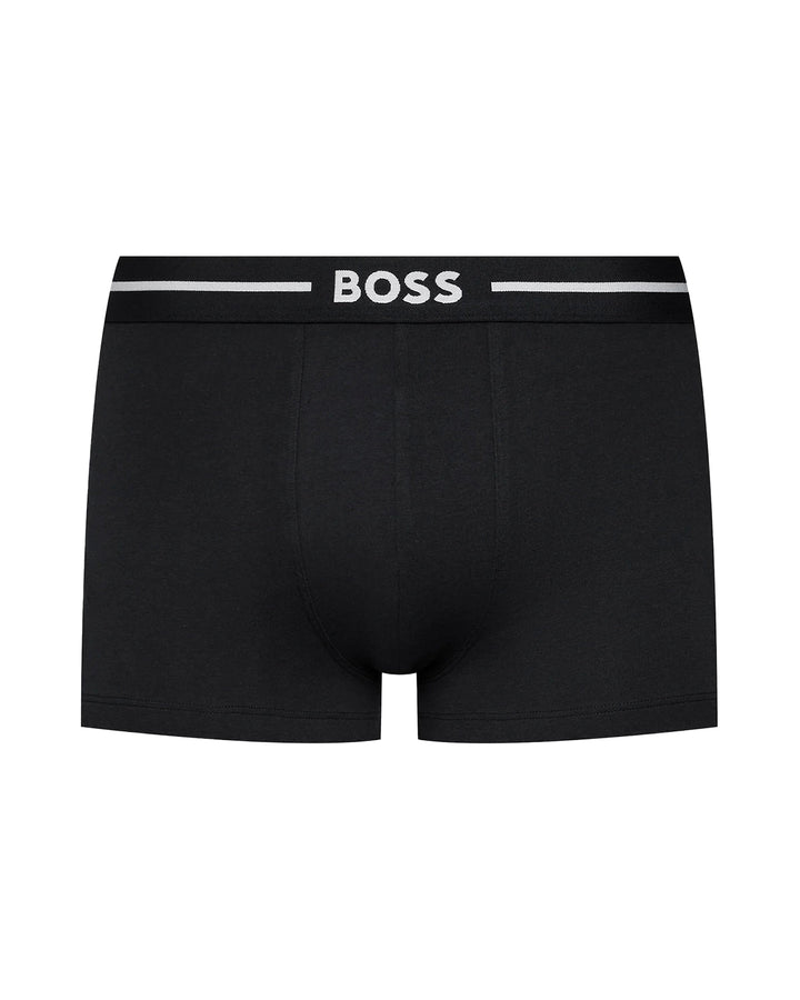 HUGO BOSS MENS 3 PACK BOLD TRUNKS BLACK BURGUNDY NAVY-Designer Outlet Sales