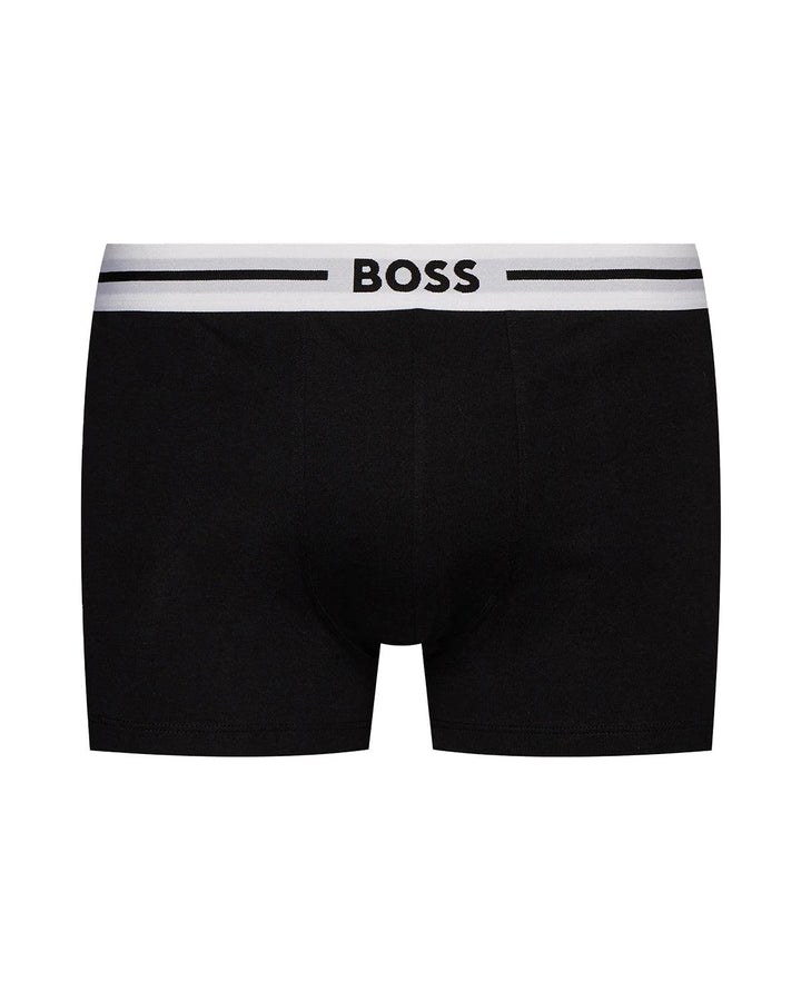 HUGO BOSS MENS 3 PACK BOLD TRUNKS BLACK MUSTARD KHAKI-Designer Outlet Sales