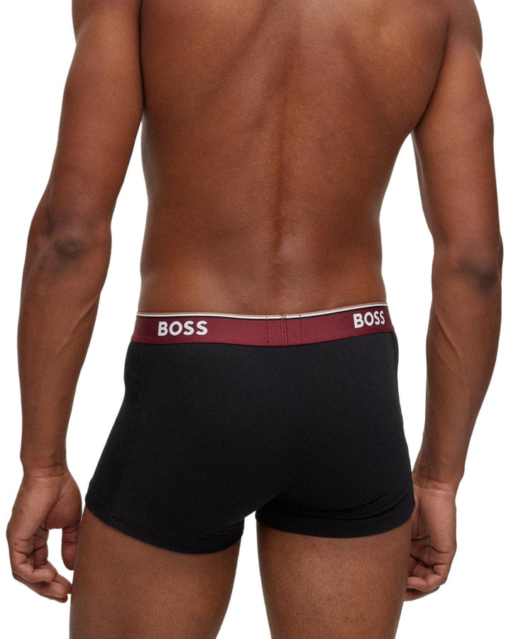 HUGO BOSS MENS 3 PACK POWER TRUNKS BLACK MULTI-Designer Outlet Sales