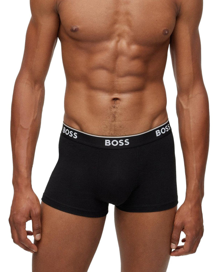 HUGO BOSS MENS 3 PACK POWER TRUNKS BLACK MULTI-Designer Outlet Sales